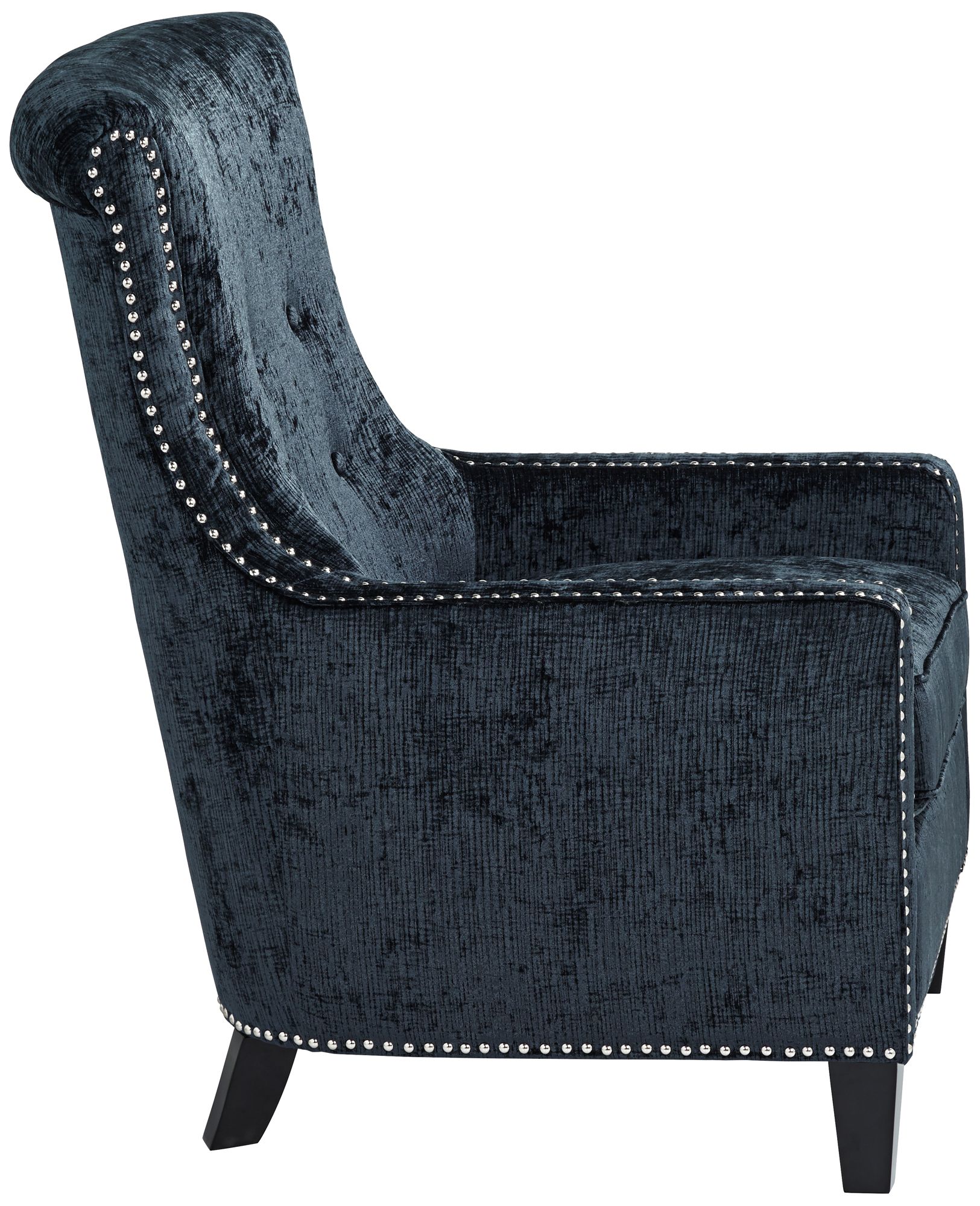 Chantelle Heather Dark Blue Accent Chair 19R49 Lamps Plus