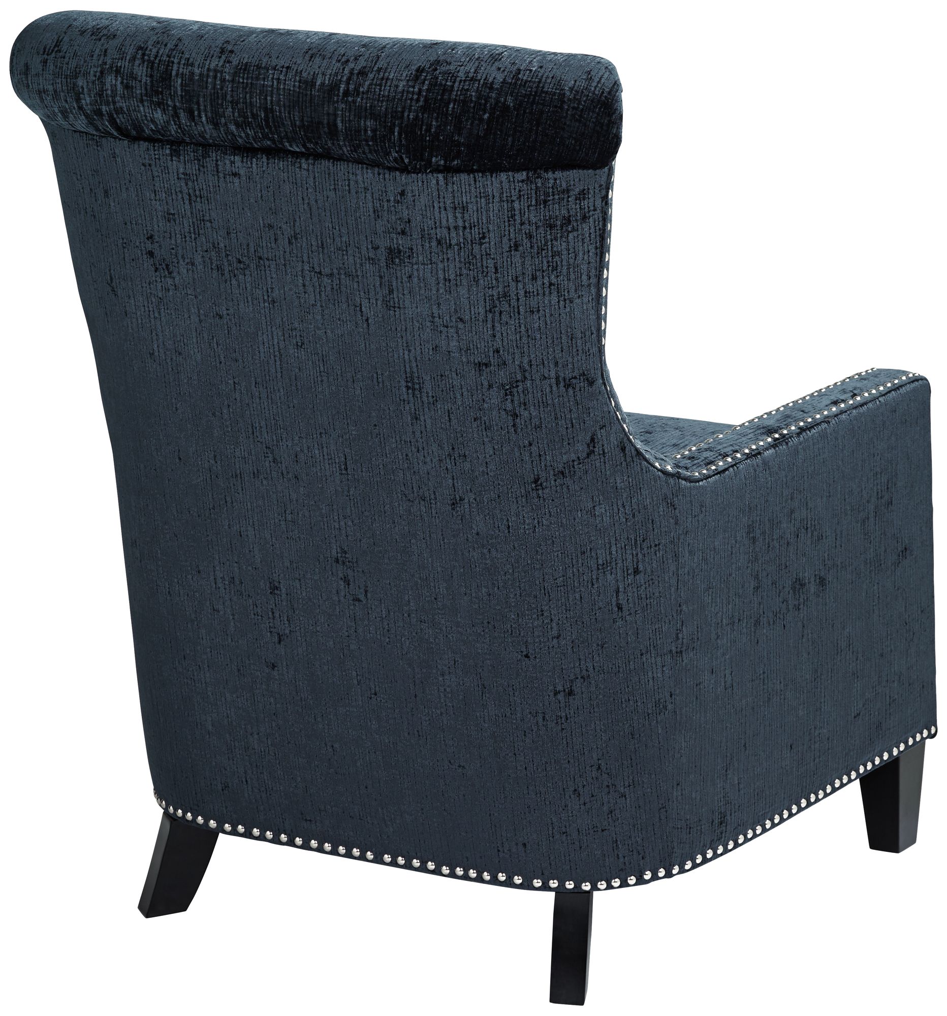 Chantelle Heather Dark Blue Accent Chair 19R49 Lamps Plus