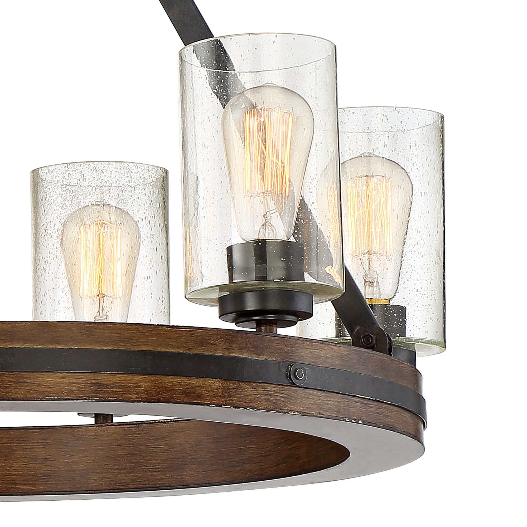 Gorham 25" Wide 6Light Wagon Wheel Chandelier 1F028 Lamps Plus