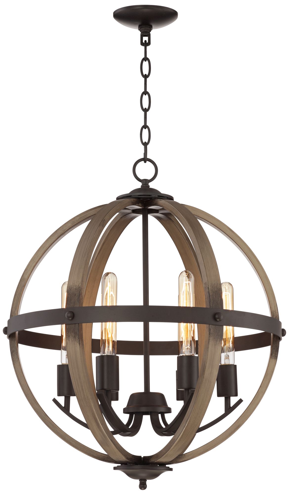 Kimpton 6Light 21" Wide Dark Bronze Orb Chandelier 1F061 Lamps Plus