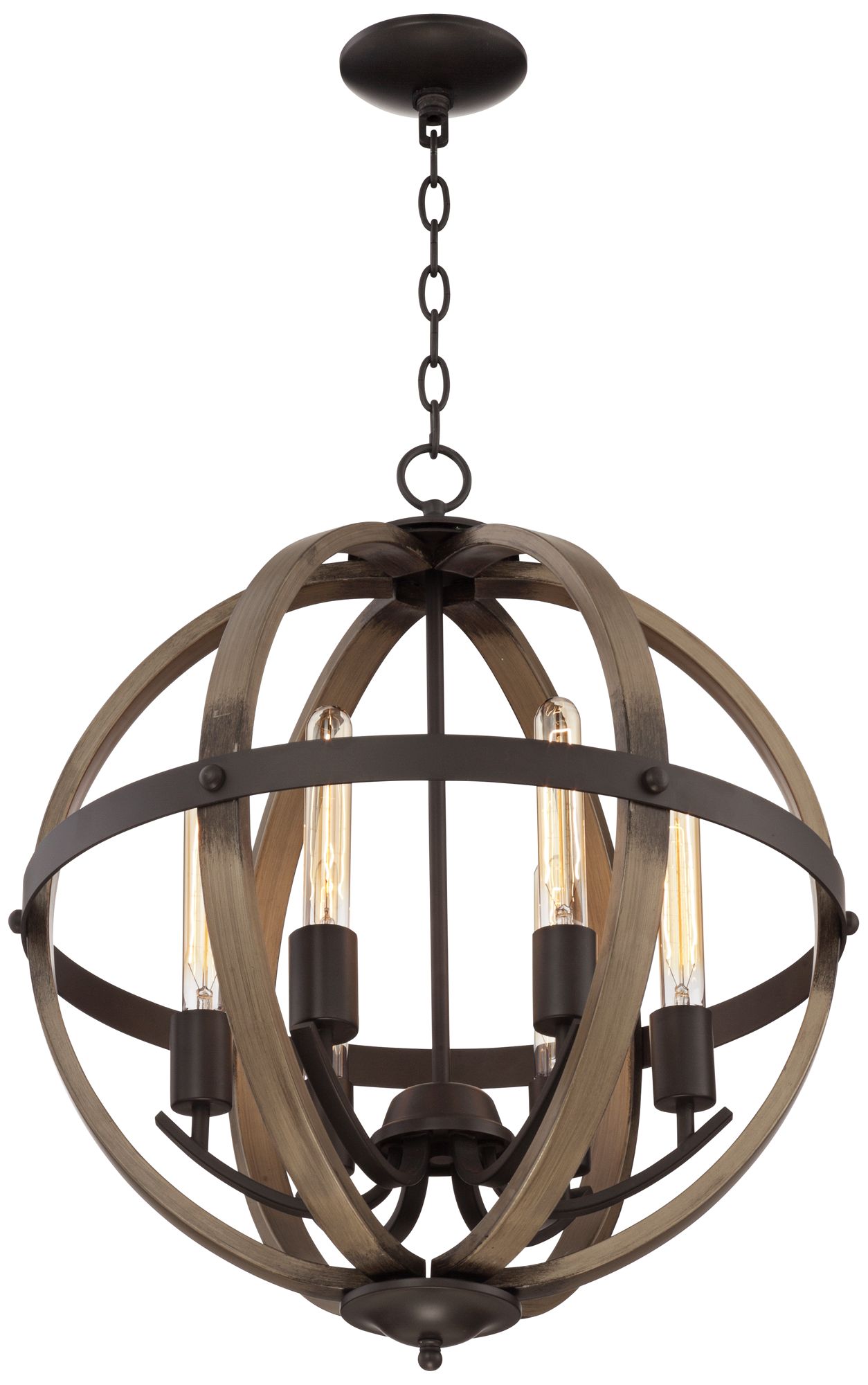Kimpton 6Light 21" Wide Dark Bronze Orb Chandelier 1F061 Lamps Plus