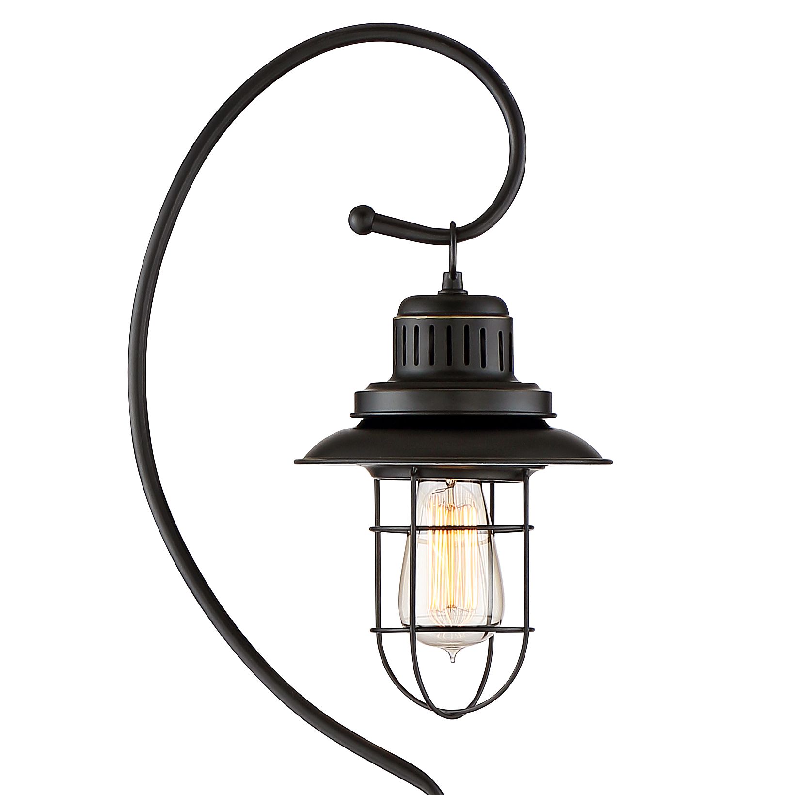 Ulysses OilRubbed Bronze Industrial Lantern Floor Lamp 1G375