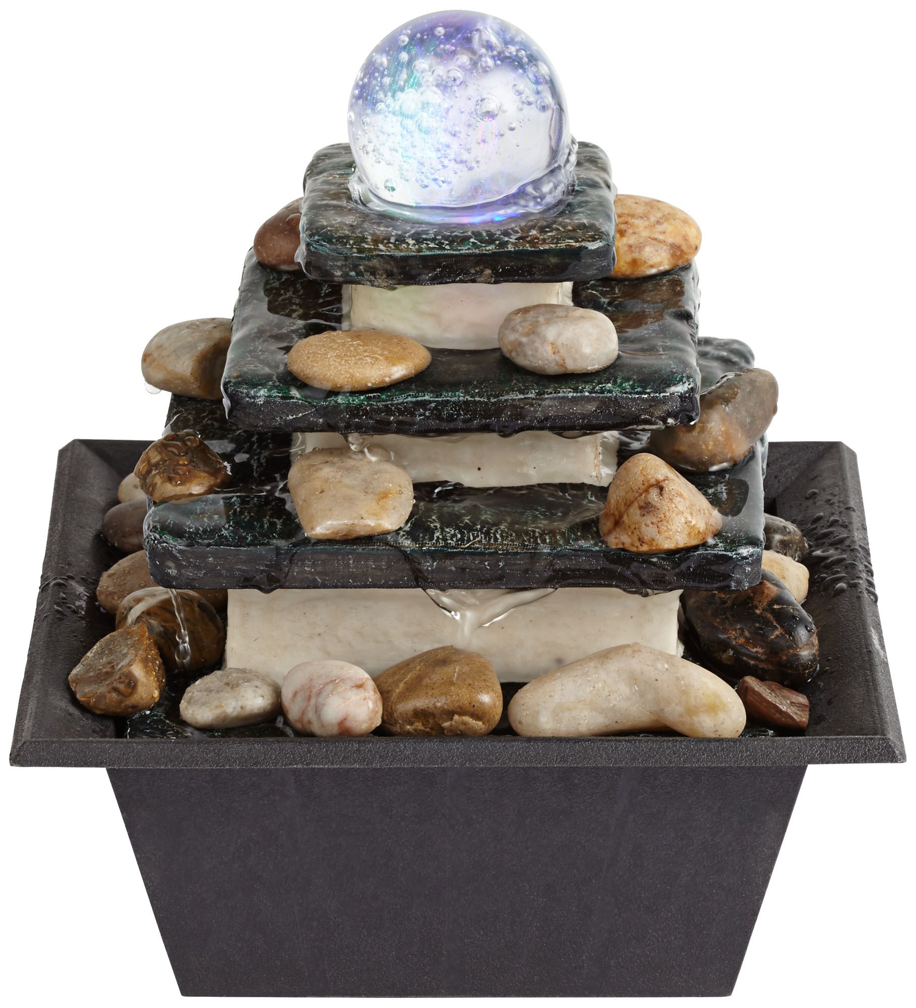 Rolling Ball Three Tier Tabletop Zen Fountain 1G497 Lamps Plus