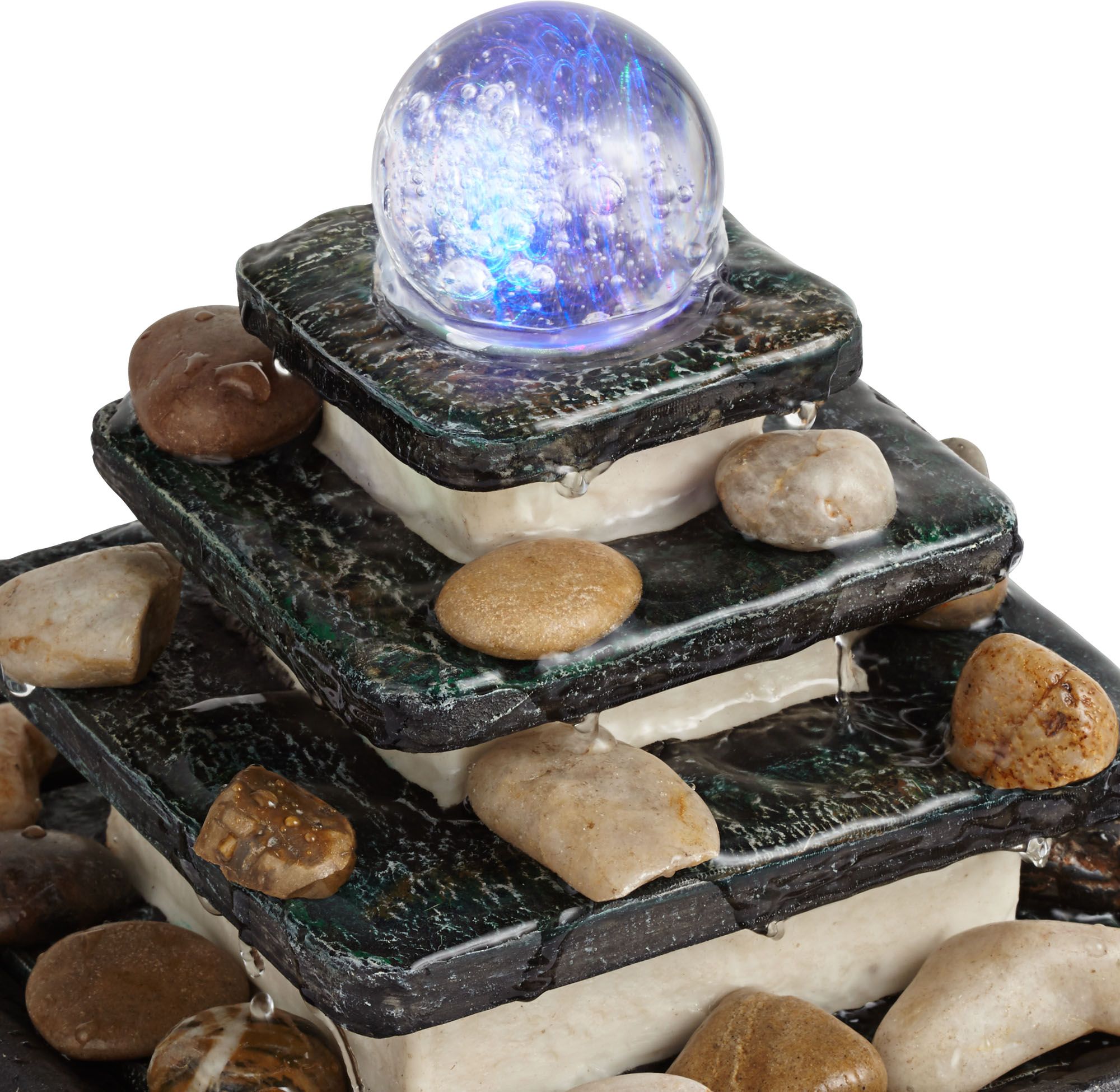 Rolling Ball Three Tier Tabletop Zen Fountain 1G497 Lamps Plus