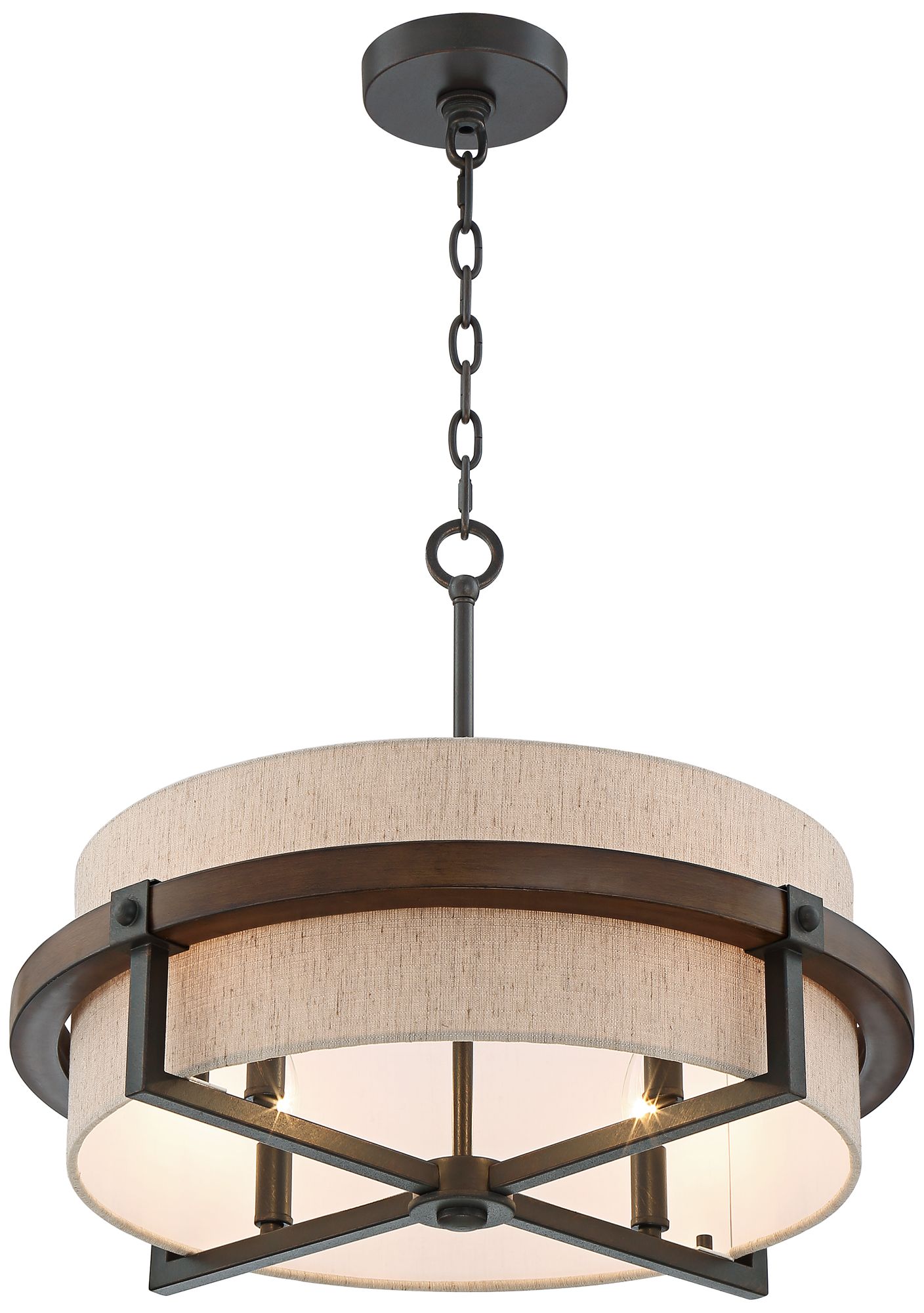 Castille 22" Wide Bronze Pendant Light 1G894 Lamps Plus