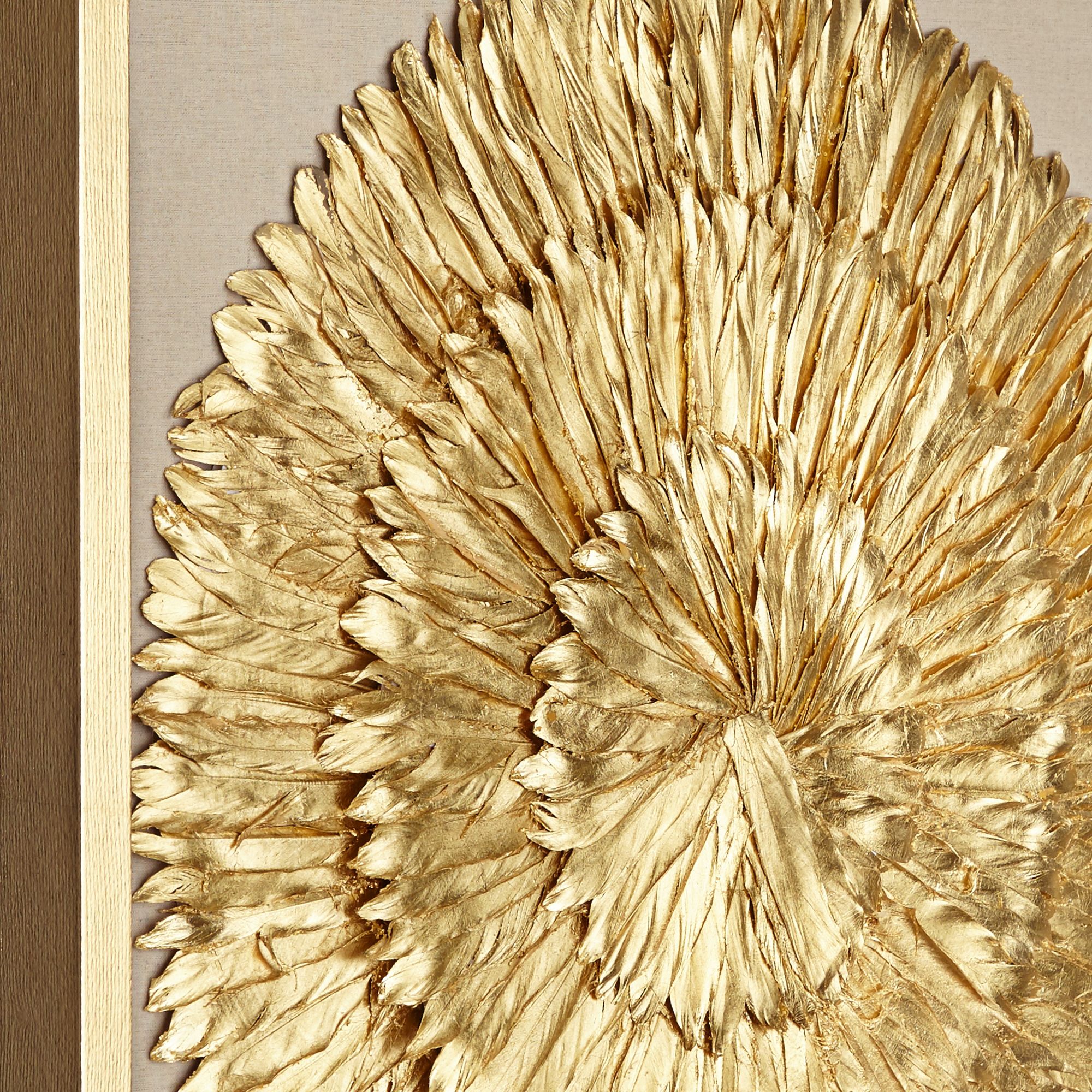 Golden Feathers 31 1/2" High Wall Art Set of 3 1J646 Lamps Plus