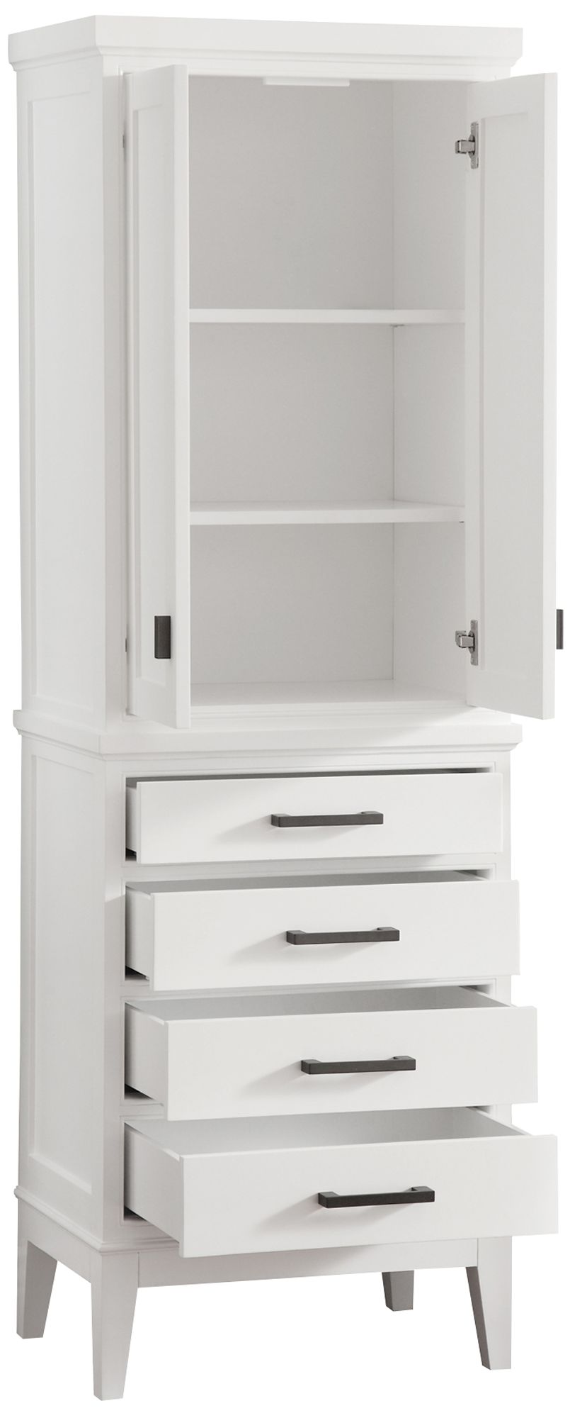 2 Door Linen Storage Cabinet Avanity 71" High Madison White 4Drawer 2Door Linen 1N463