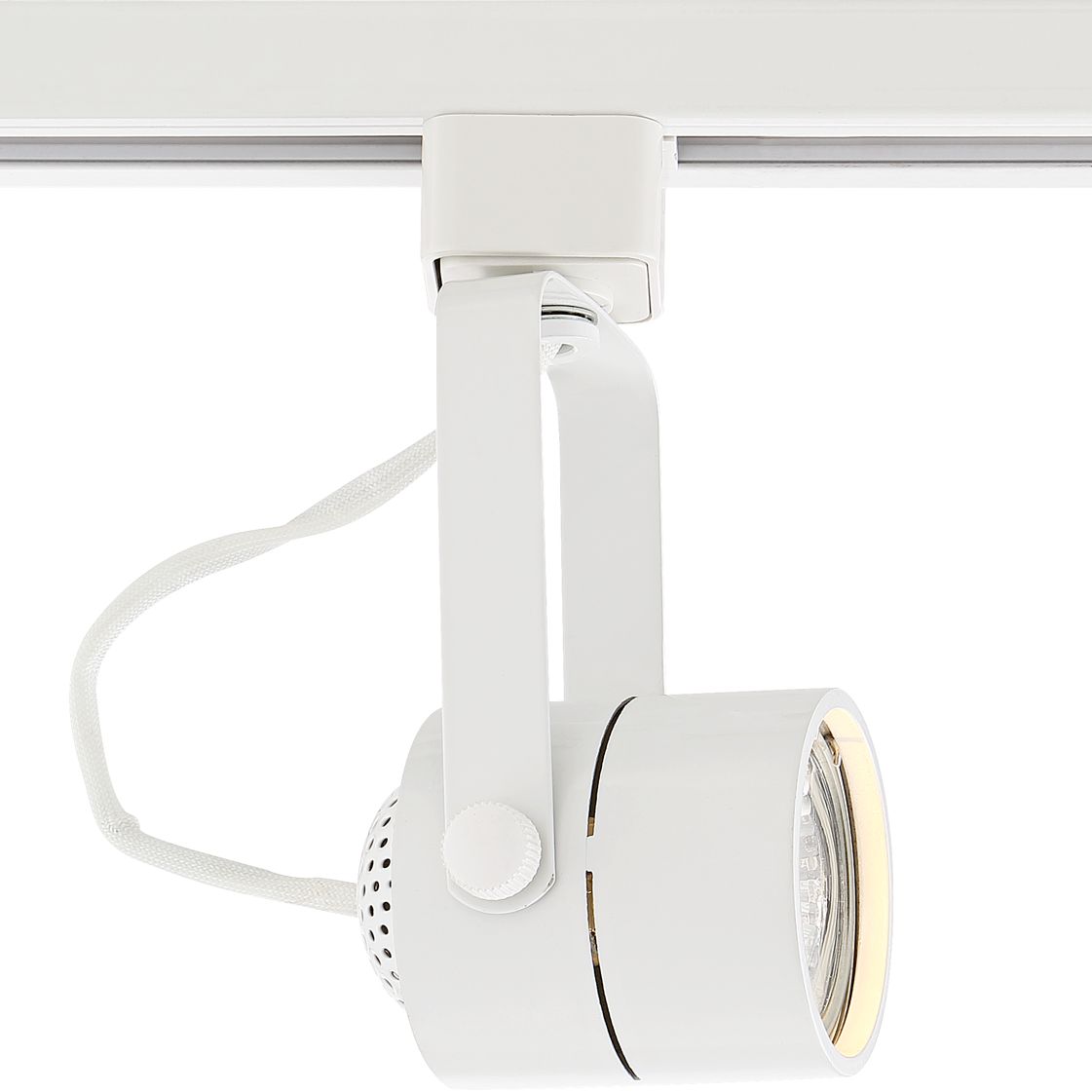 Pro Track White Cylinder 50 Watt GU10 Halo Track Head 1X343 Lamps Plus