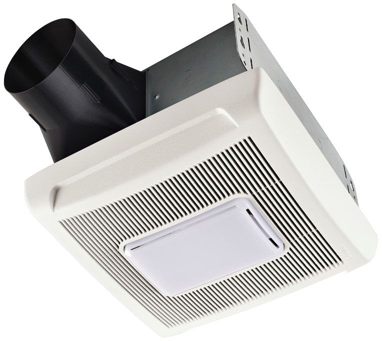 Broan InVent White 70 CFM 2.0 Sones Bath Fan with Light 1Y303