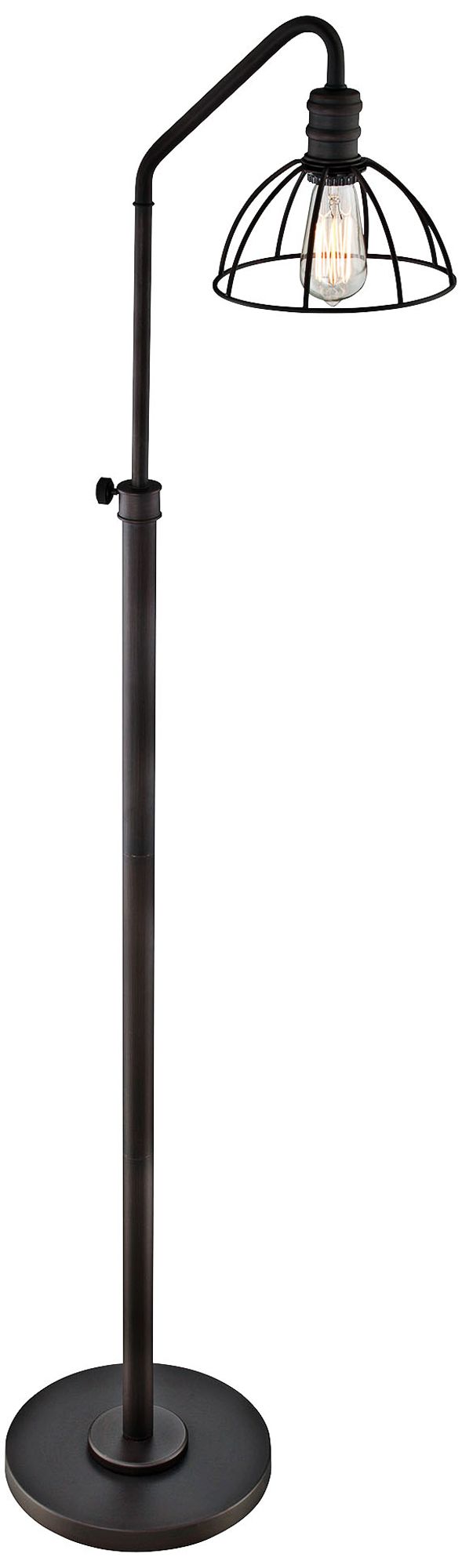 Lite Source Gaius Bronze Industrial Cage Floor Lamp 1Y345 Lamps Plus