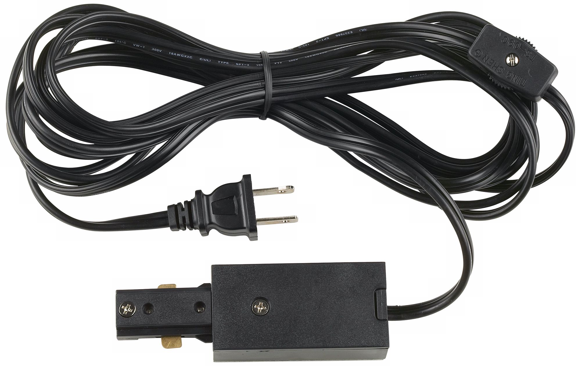 Pro Track Black 300W 6Light LV PlugIn Linear Track Kit 21A93 Lamps Plus