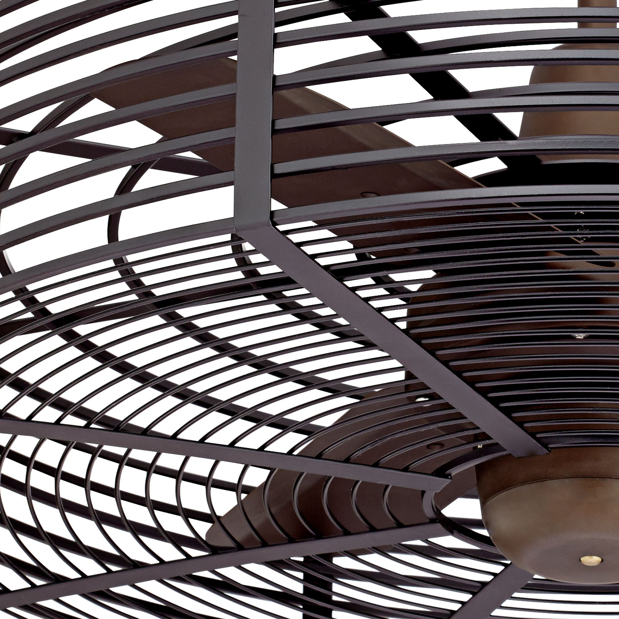 32" Vintage Breeze DC BronzeBlack Cage Ceiling Fan 21C48 Lamps Plus