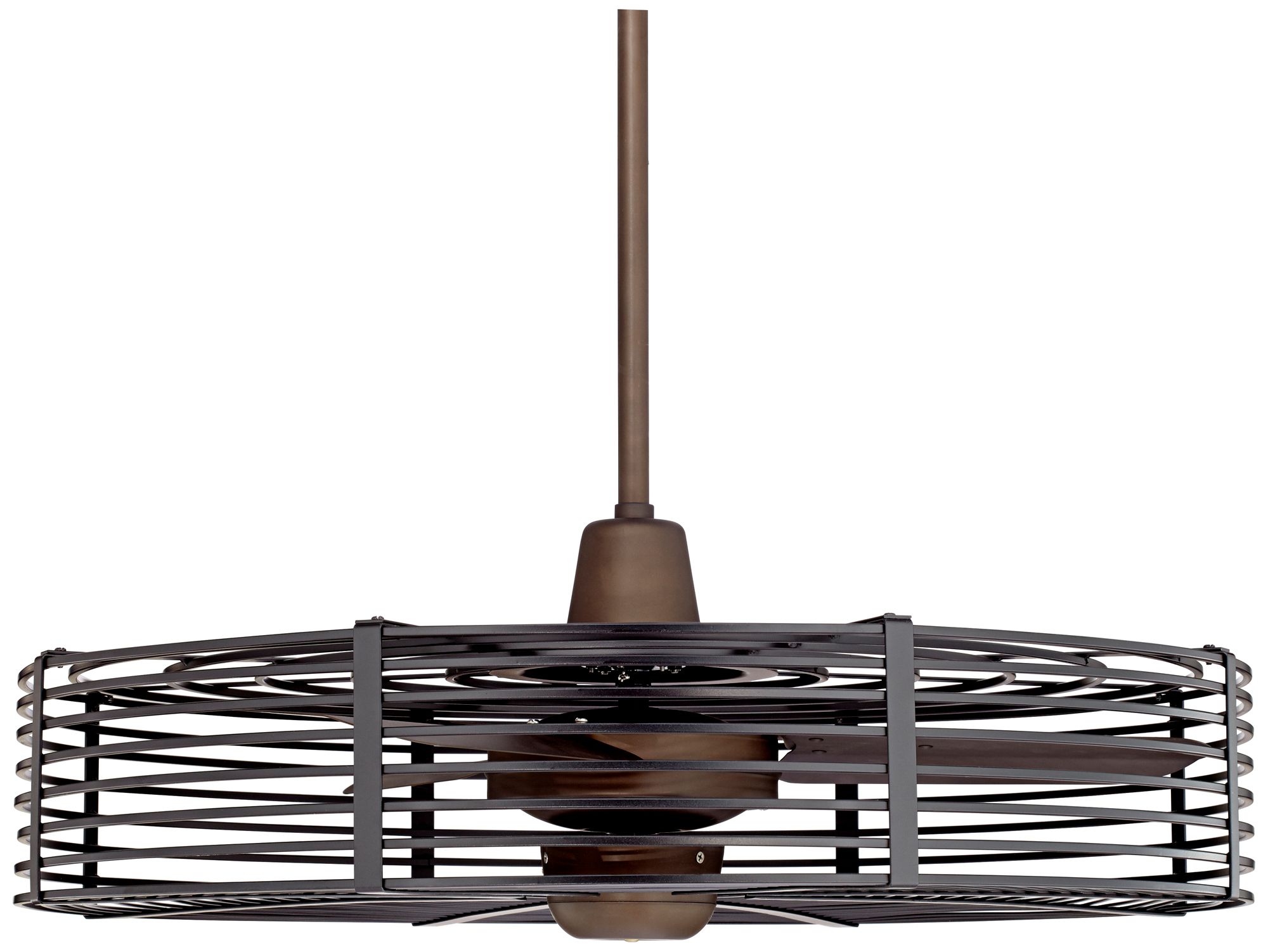 32" Vintage Breeze DC BronzeBlack Cage Ceiling Fan 21C48 Lamps Plus