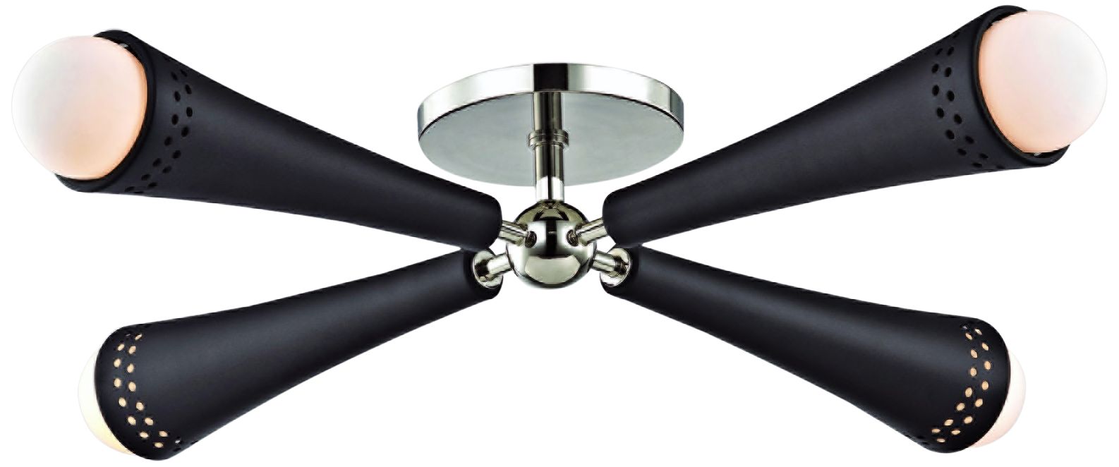 Hudson Valley Tupelo 3 3/4" High Nickel 4LED Ceiling Light 24G39