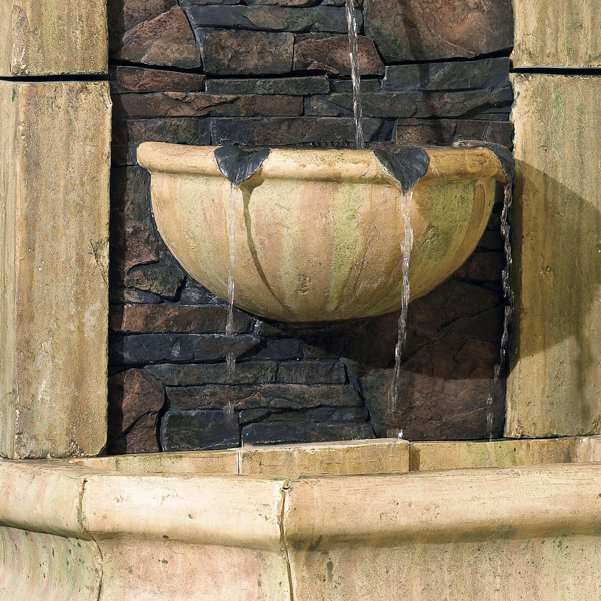 Tuscan Village 50" High Faux Slate Floor Fountain 25069 Lamps Plus