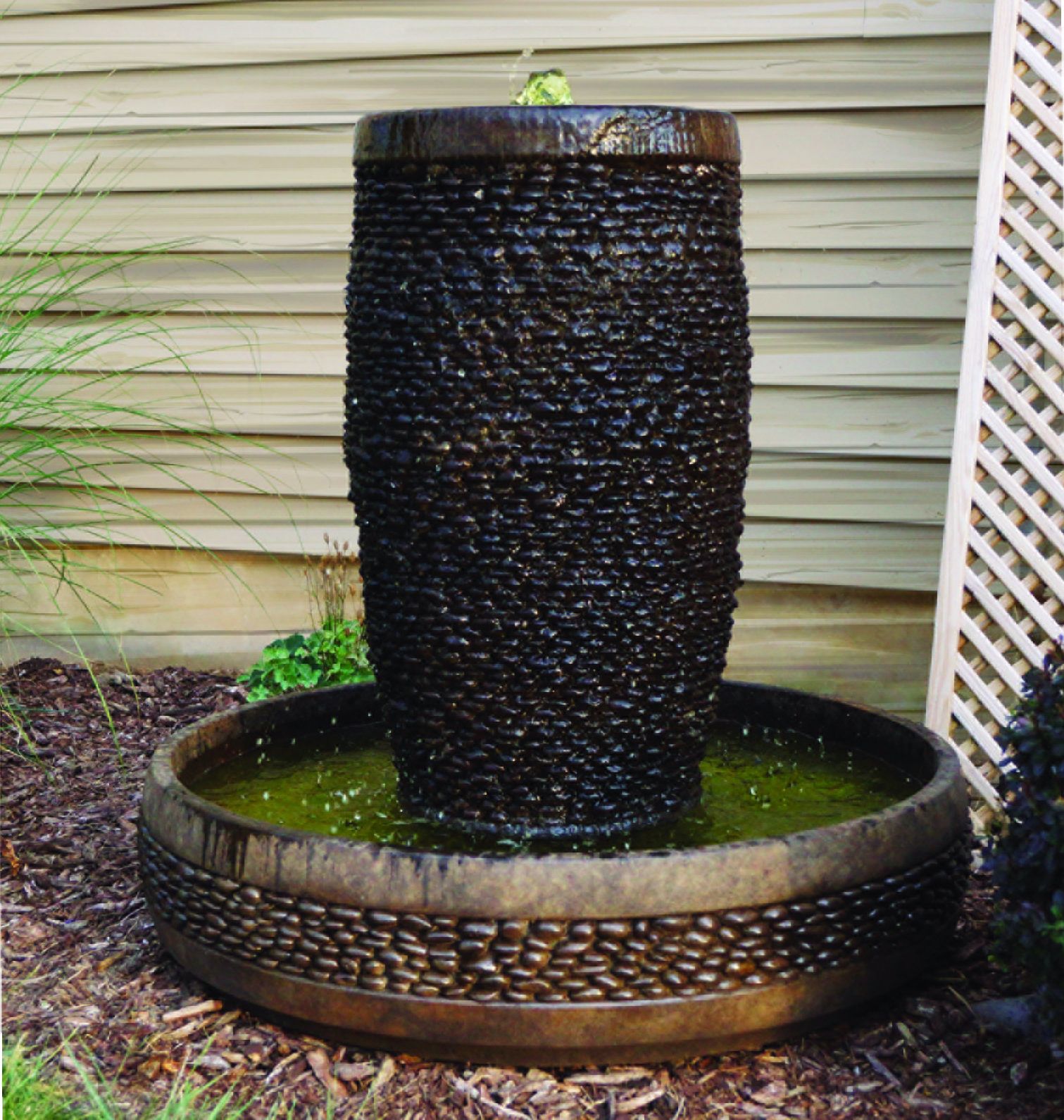 Shimmering Stones 36" Outdoor Bubbler Fountain with Pool 2H103