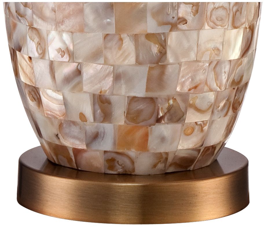 Kylie Mother of Pearl Tile Vase Table Lamp 2H116 Lamps Plus