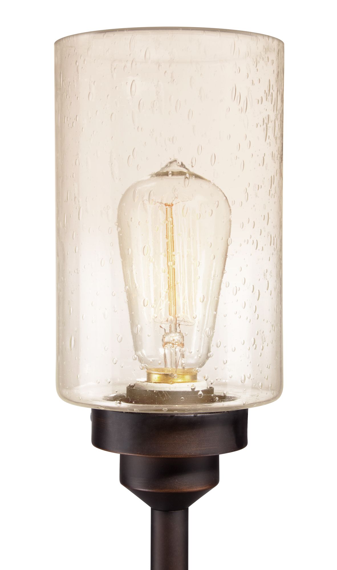 Libby Oiled Bronze 3Light Seeded Glass Floor Lamp 2H197 Lamps Plus