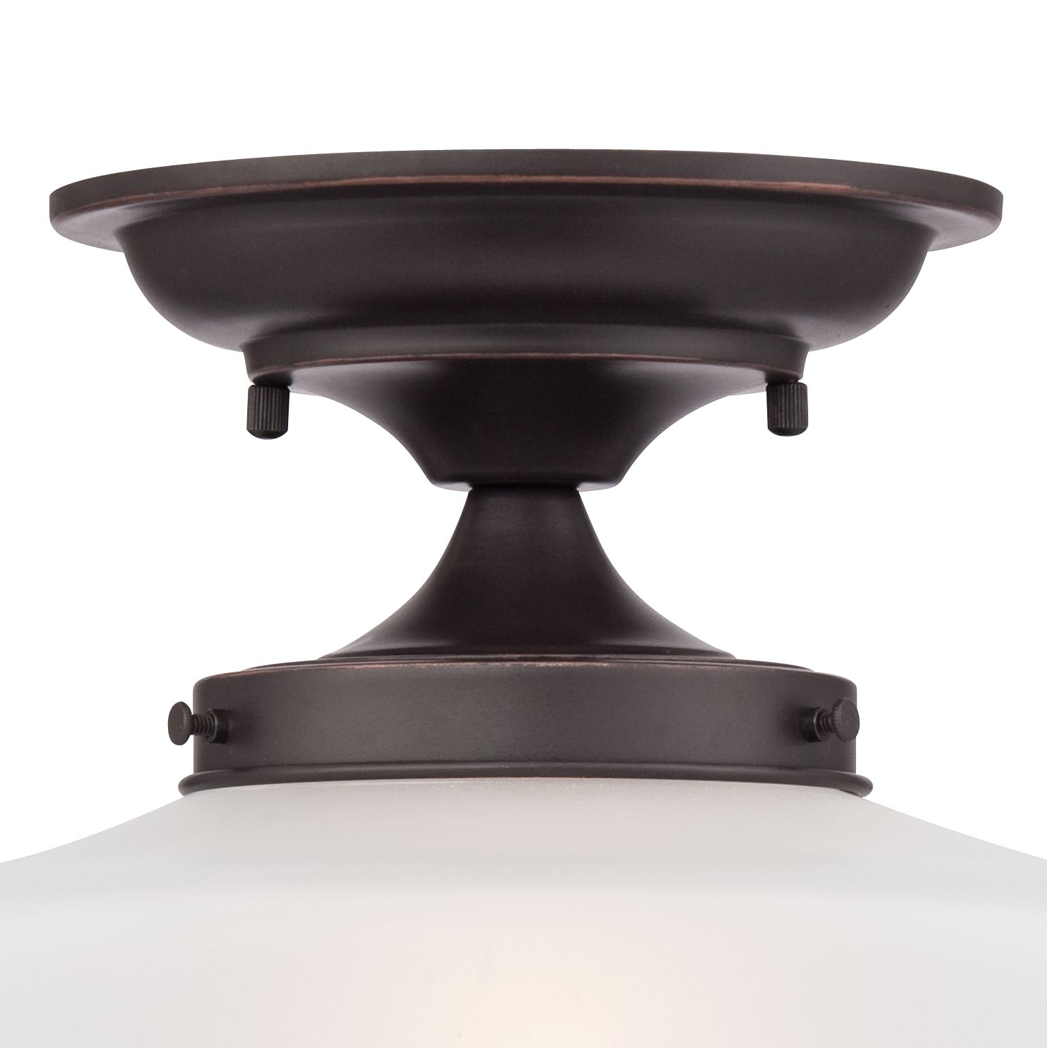 Schoolhouse Floating 12" Wide Bronze Opaque Ceiling Light 2M670