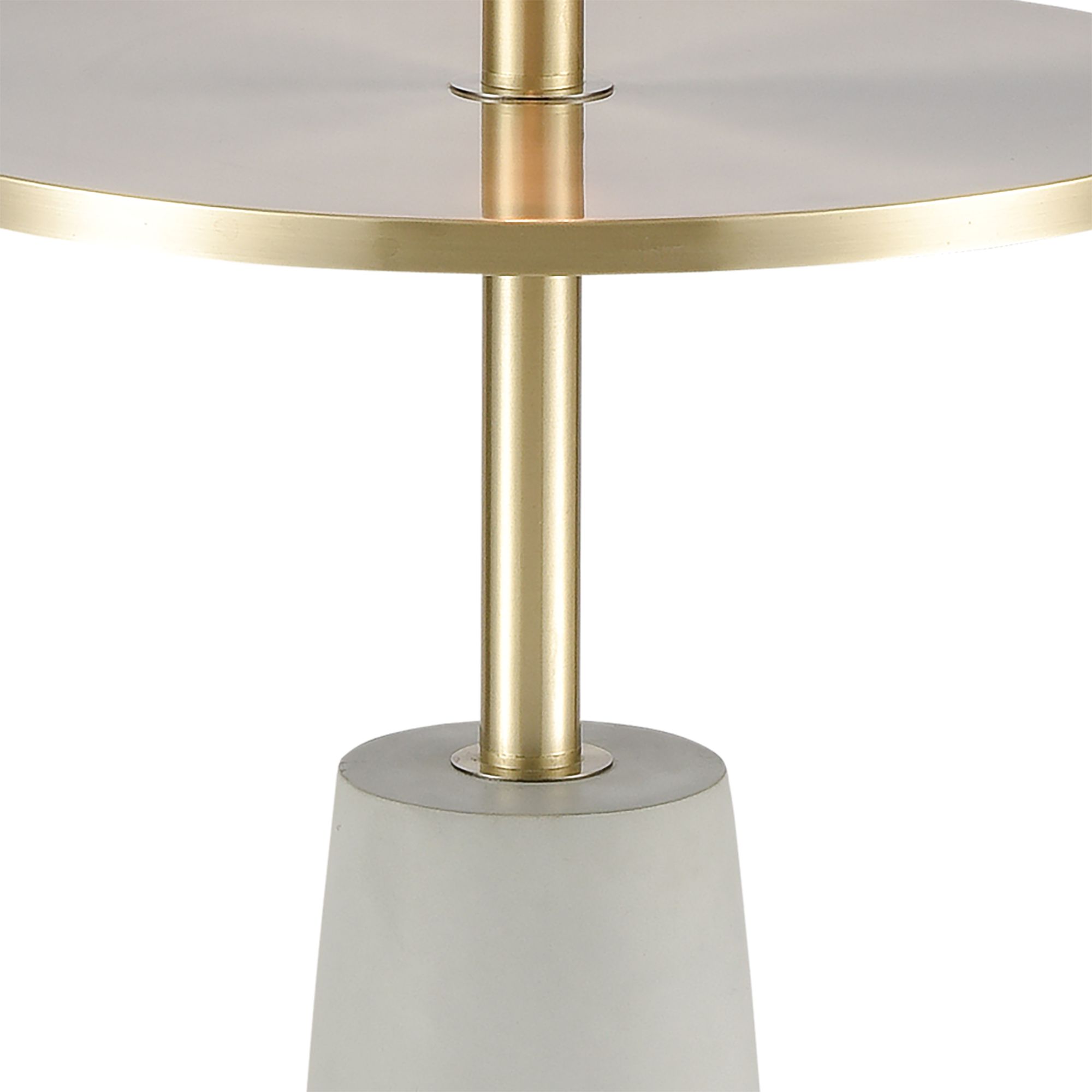 Below the Surface Brass and Silver Tray Table Floor Lamp 314R0