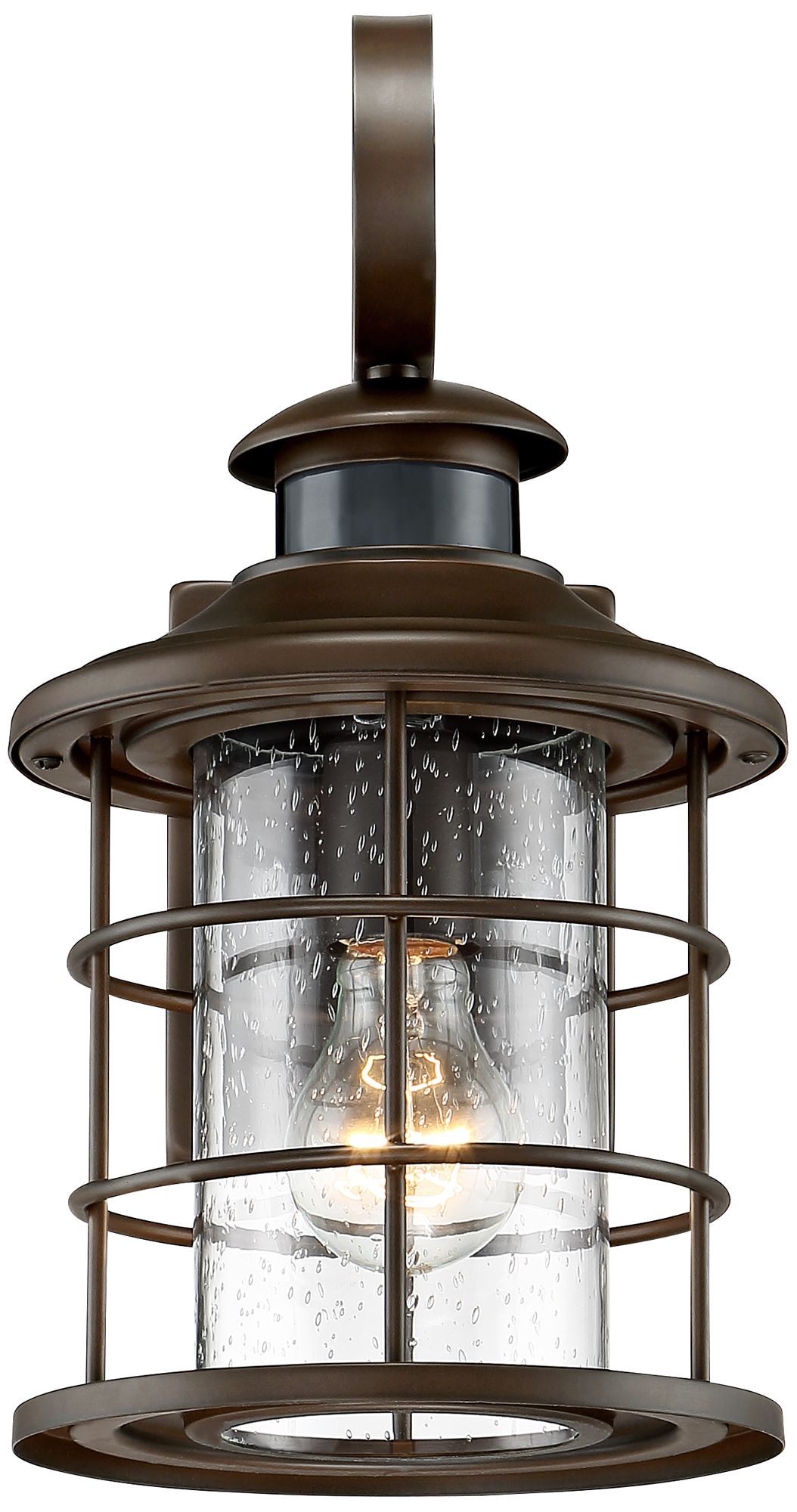 Hogan 14" High Bronze Motion Sensor Outdoor Wall Light 33H92 Lamps