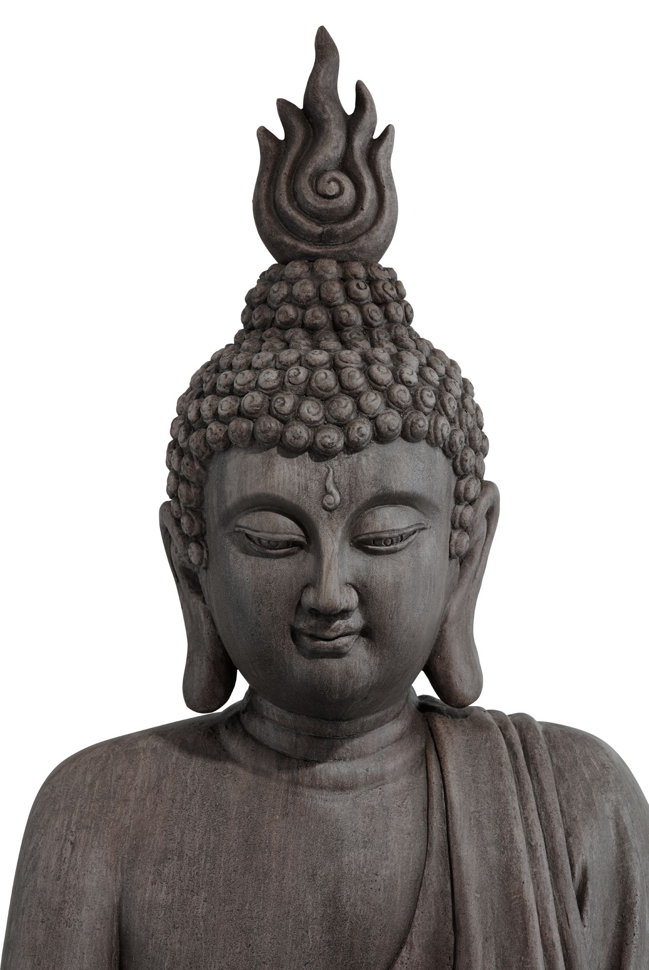 Sitting Buddha 42" High Gray Ceramic IndoorOutdoor Statue 33M46