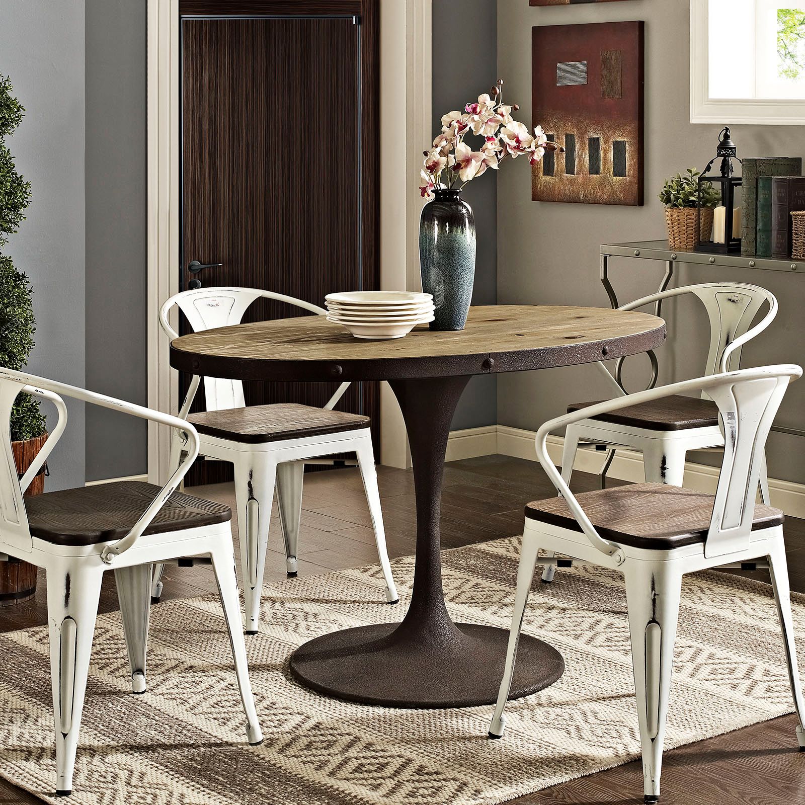 Small Oval Dining Table Modern Drive 47" Wide Brown Small Oval Dining Table 33R88 Lamps Plus
