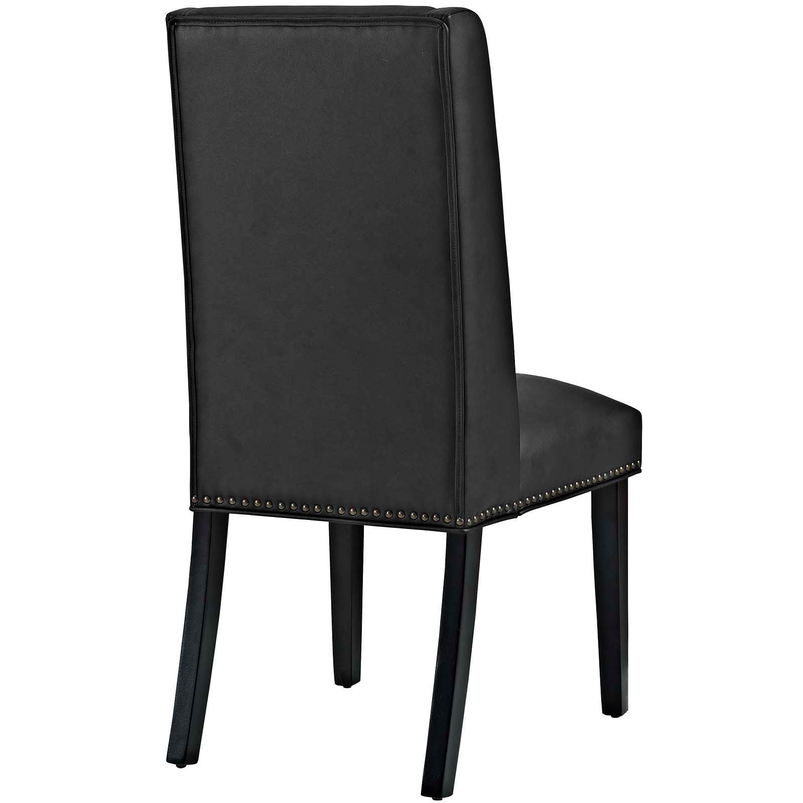 Baron Black Vinyl Dining Chair 33T49 Lamps Plus