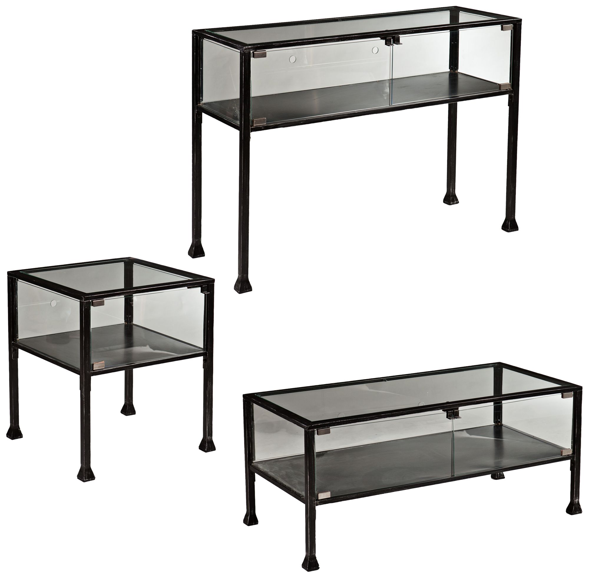 Terrance 42 1/2" Wide Glass Display Case Console Table 35E82 Lamps