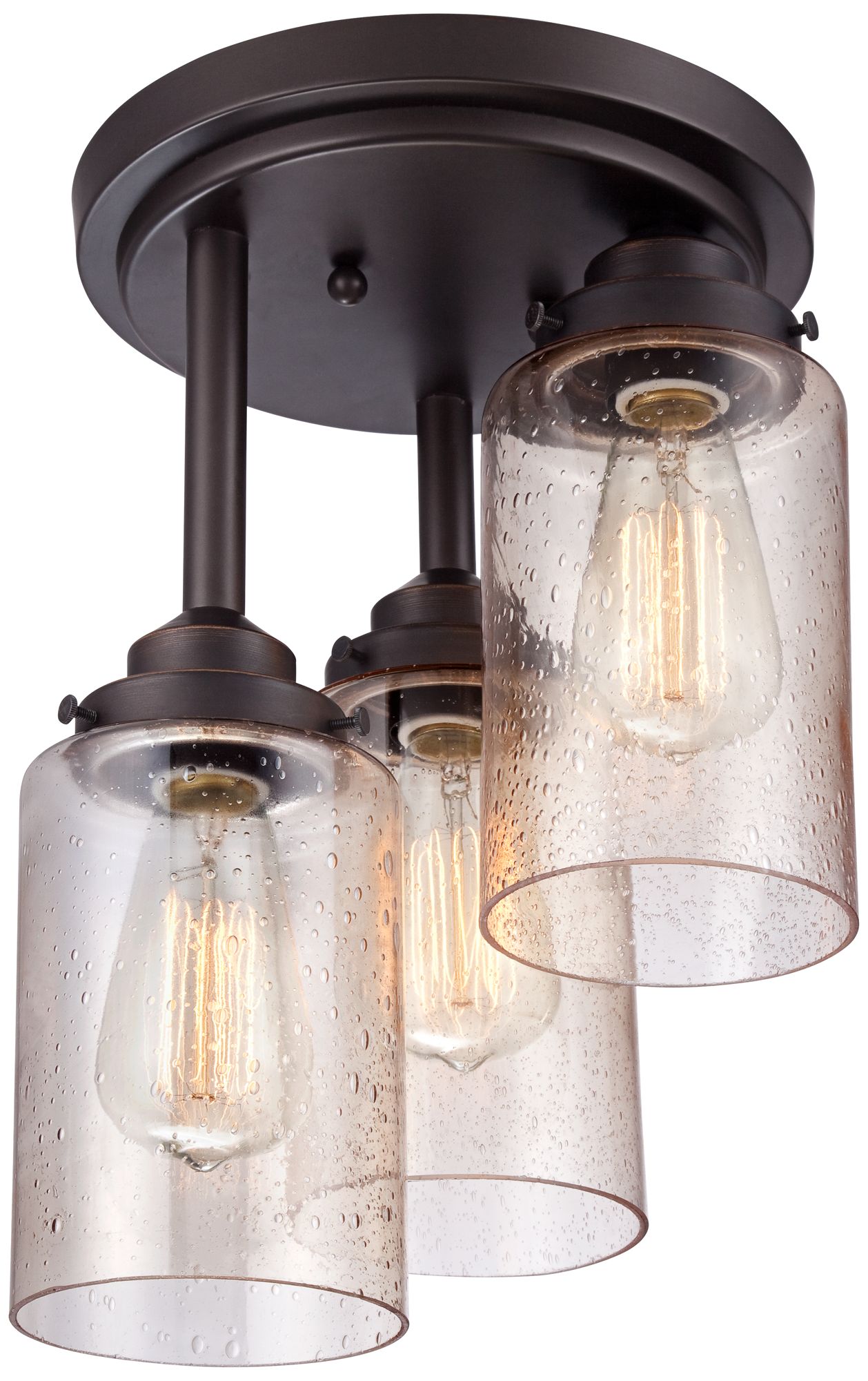 Libby 9 1/2" Wide OilRubbed Bronze LED Ceiling Light 35F21 Lamps Plus