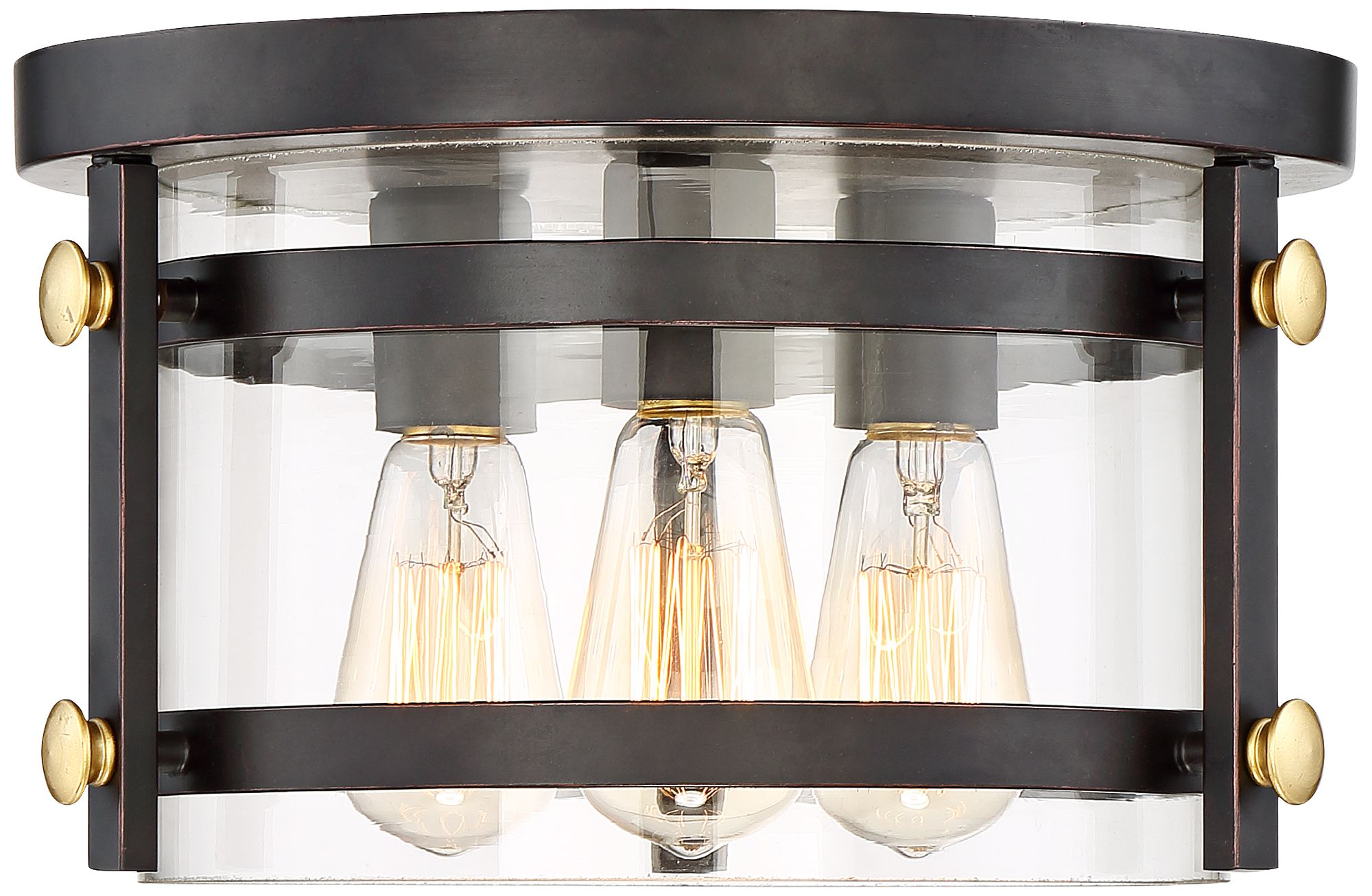 Eagleton 13 1/2" Wide OilRubbed Bronze LED Ceiling Light 35F49