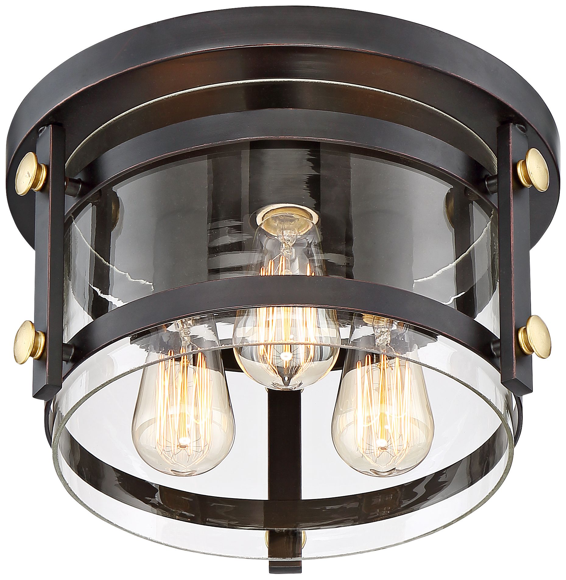 Eagleton 13 1/2" Wide OilRubbed Bronze LED Ceiling Light 35F49