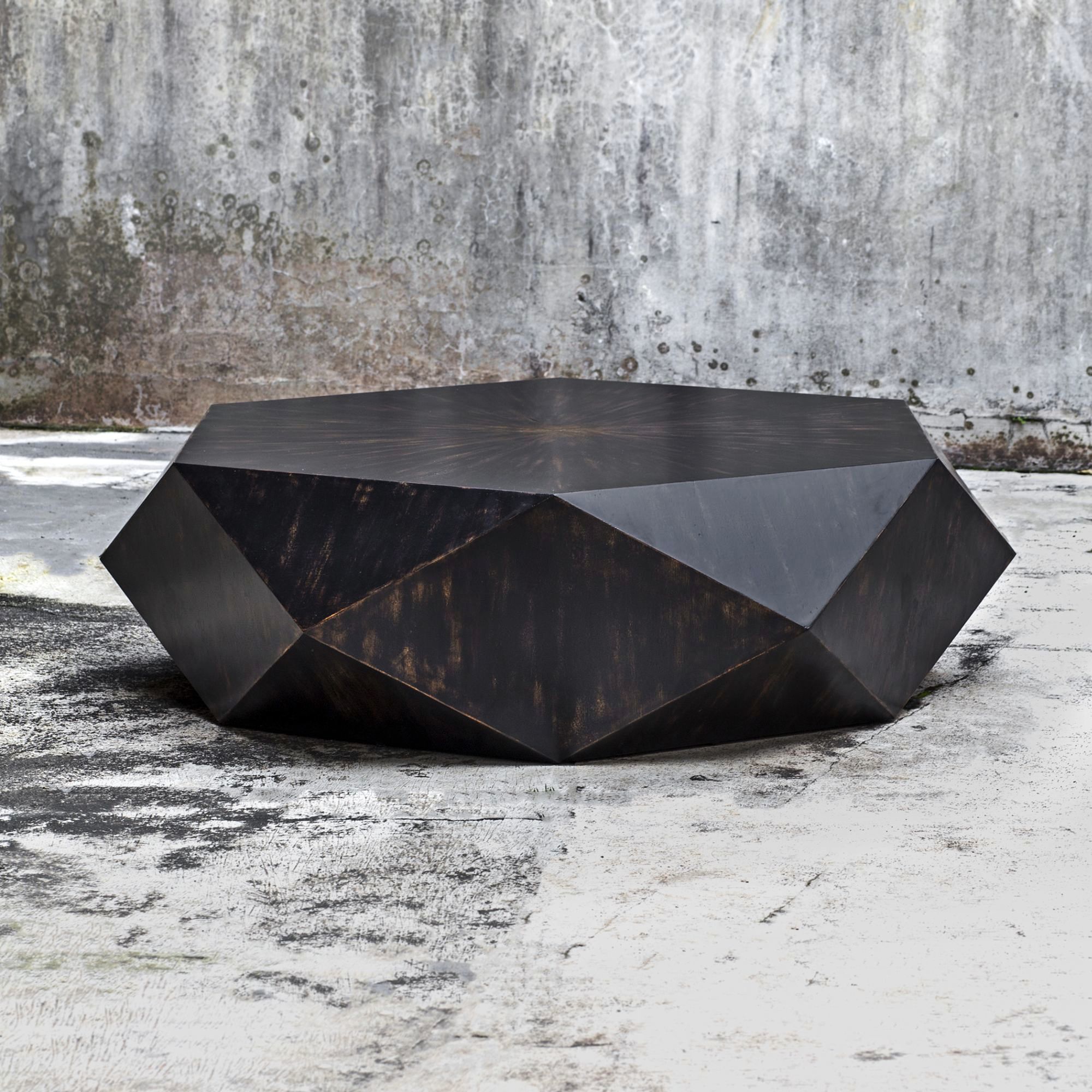 Volker 49 3/4" Wide Black Modern Geometric Coffee Table 35T64