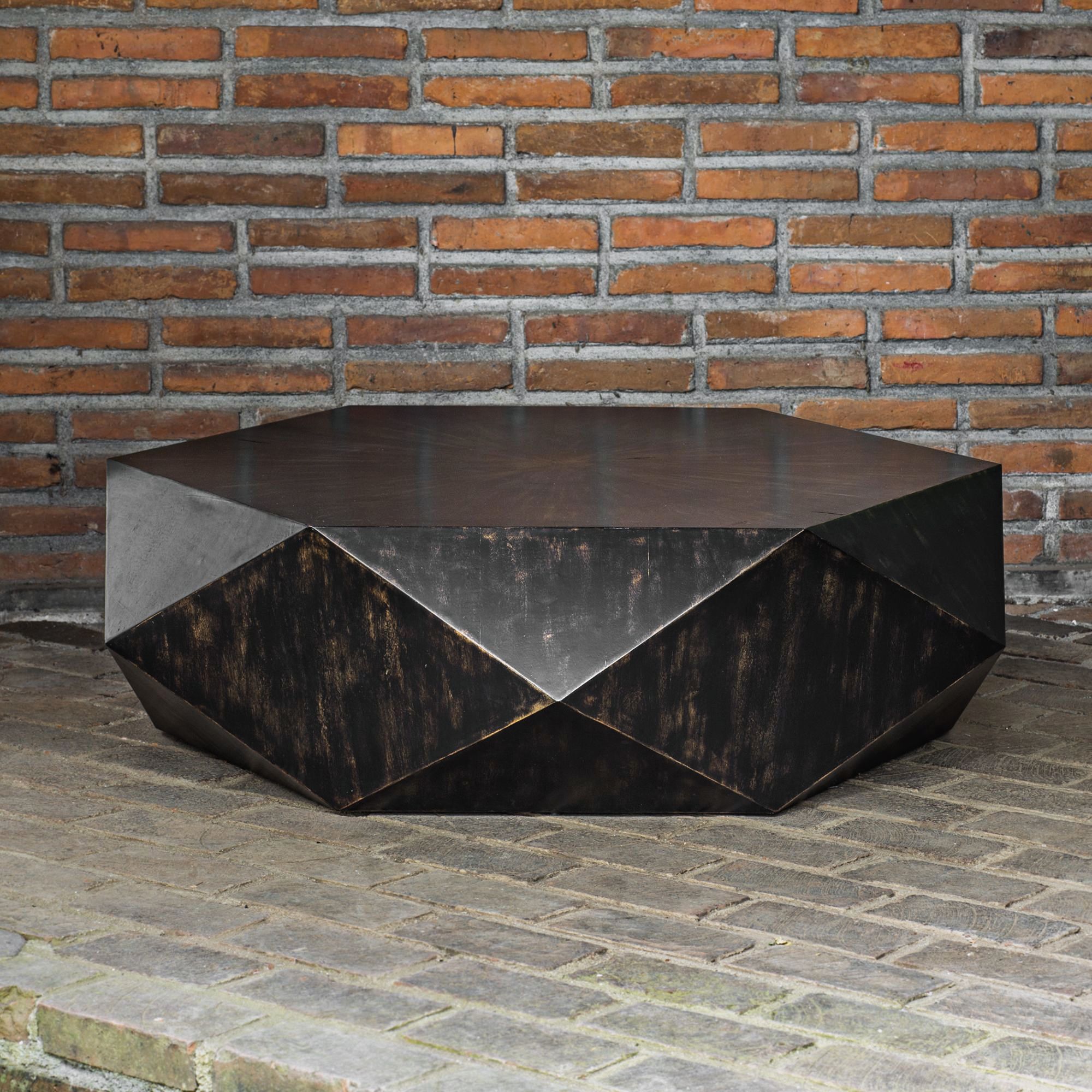 Volker 49 3/4" Wide Black Modern Geometric Coffee Table 35T64