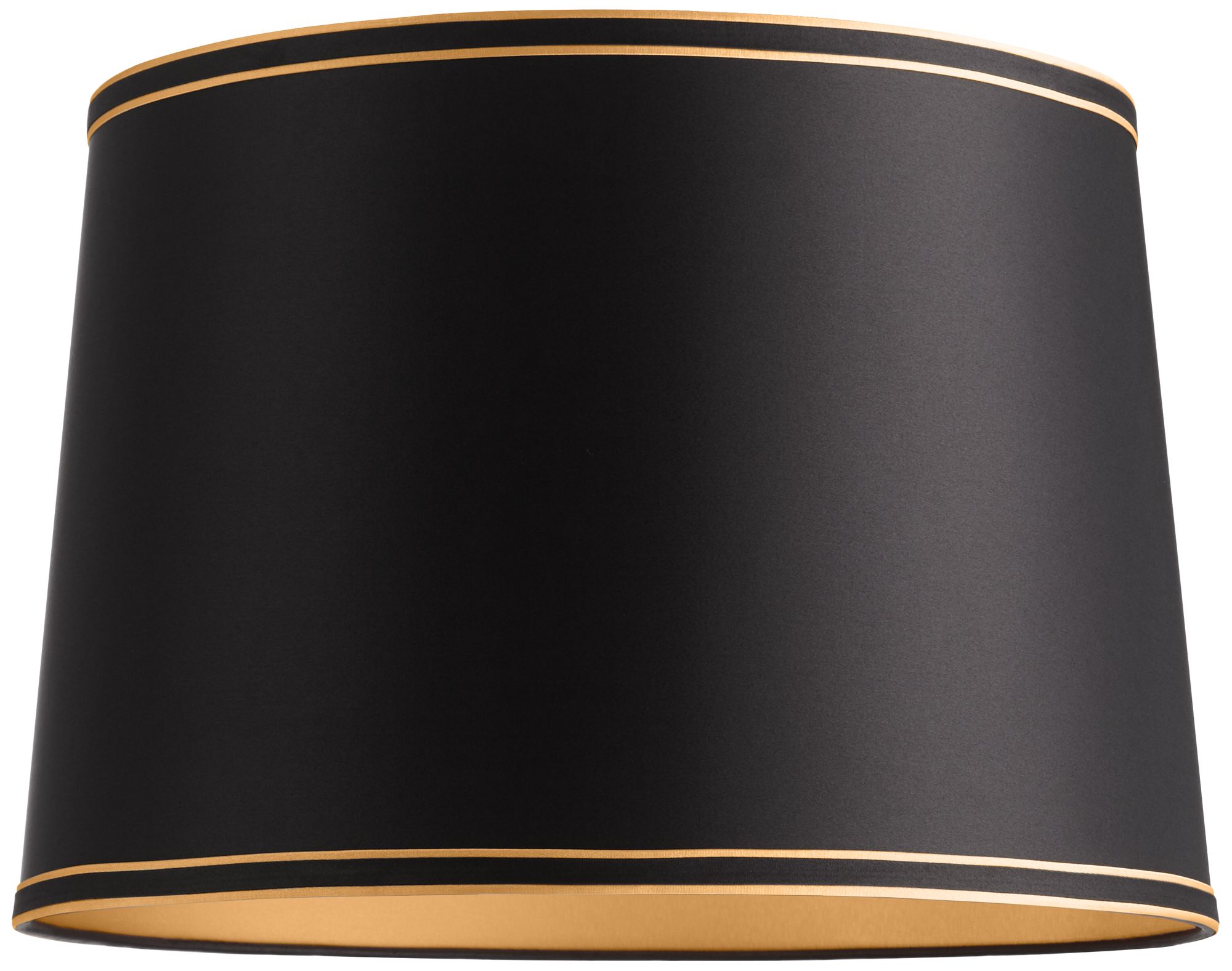 Black Shade with Black and Gold Trim 14x16x11 (Spider) 36X50 Lamps Plus