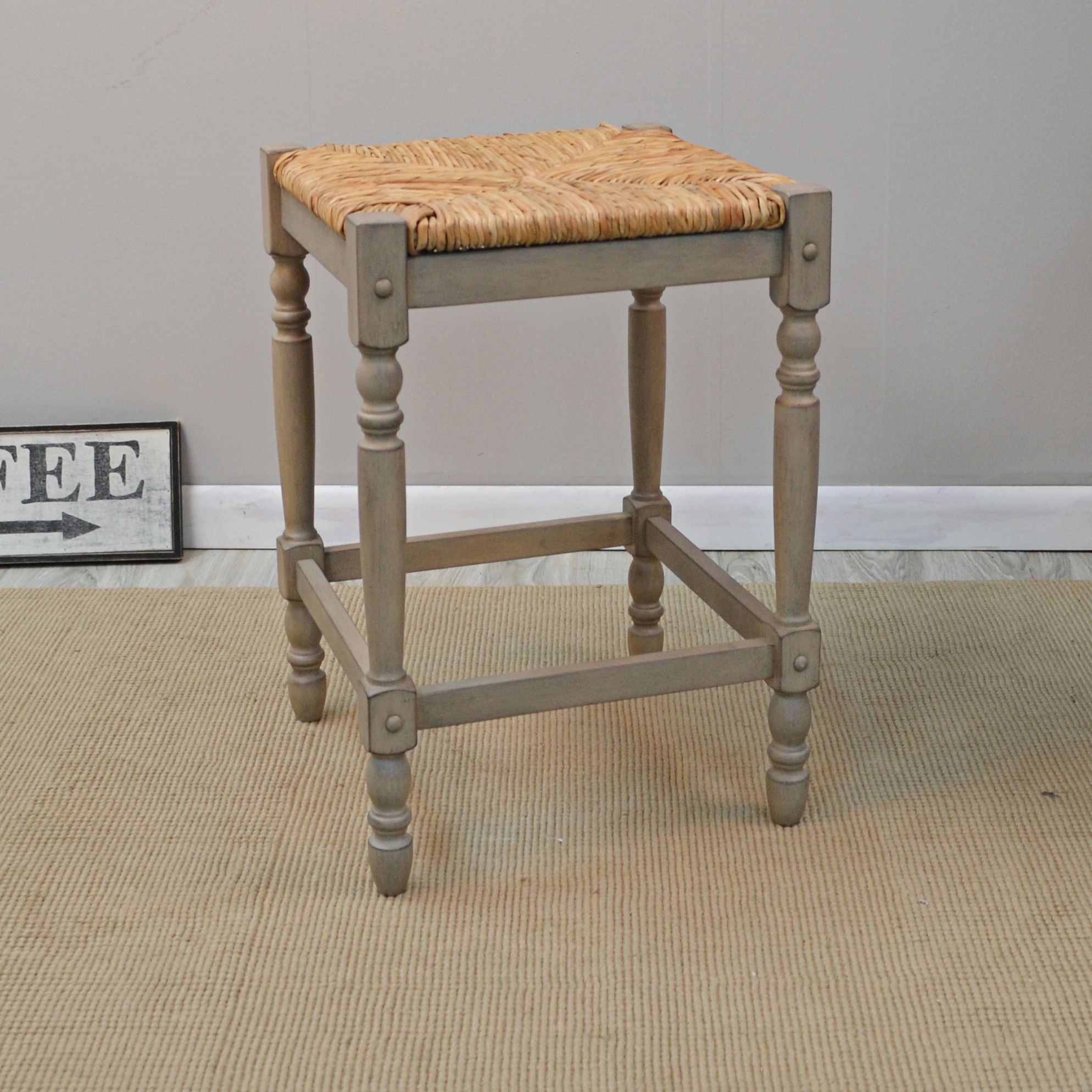 Thomasville 23 3/4" Weathered Gray Counter Stool 37R66 Lamps Plus