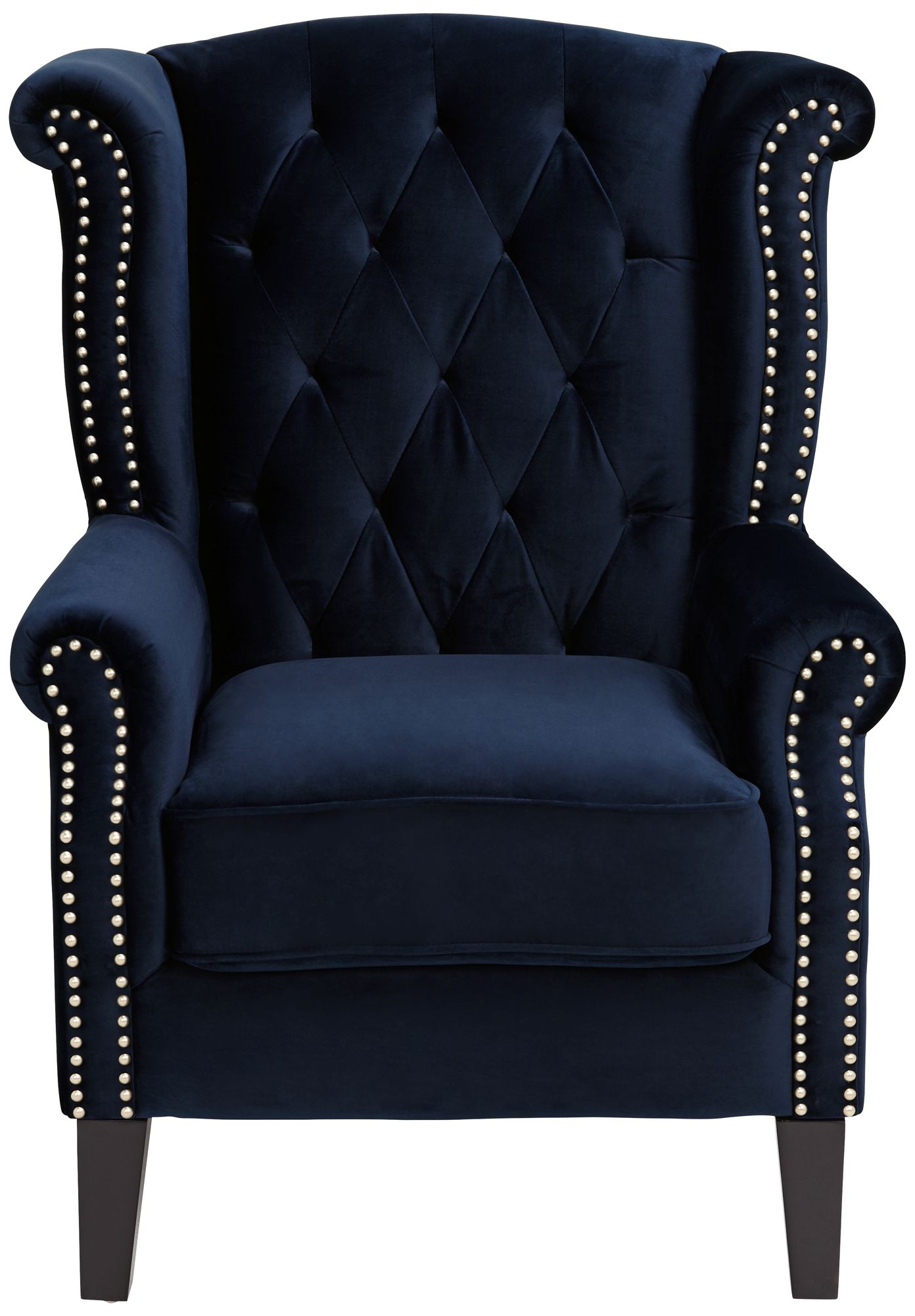 Blue Leather Wingback Chair Odditieszone