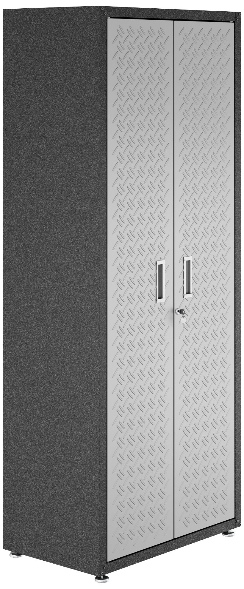 Fortress 74 3/4" High Gray Textured Metal Garage 38G92