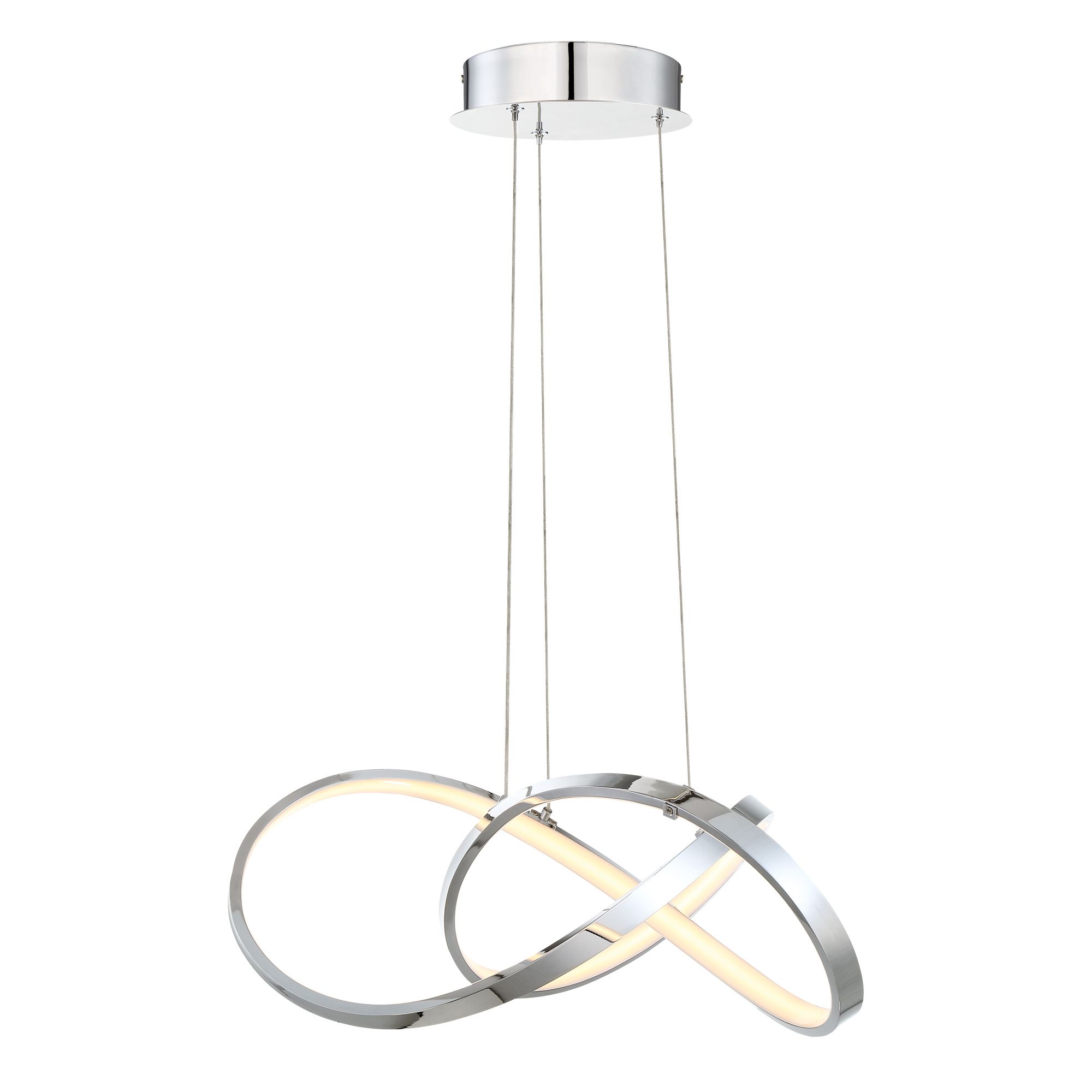 dweLED Vornado 20" Wide Chrome LED Pendant Light 39K39 Lamps Plus