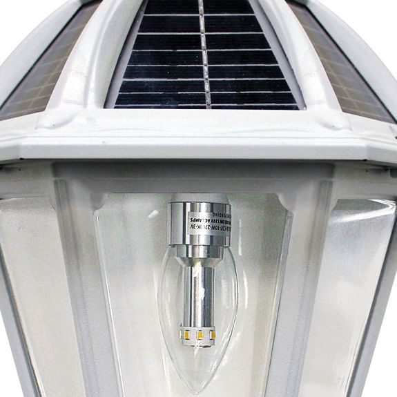 Polaris 17 1/2"H White Solar LED Outdoor Wall Light