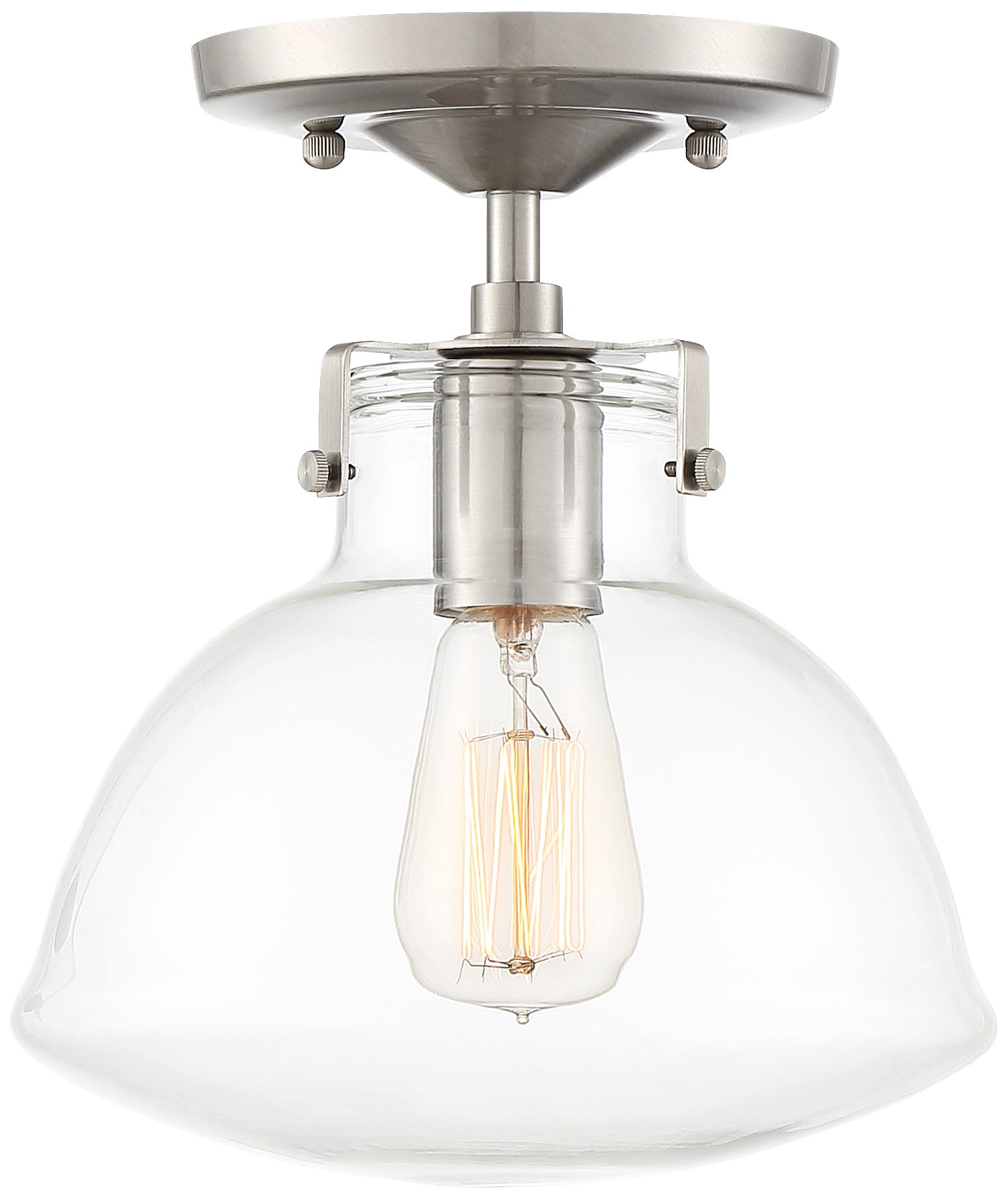 Possini Euro Bellis 9 1/2" Wide Brushed Nickel Ceiling Light 39W77