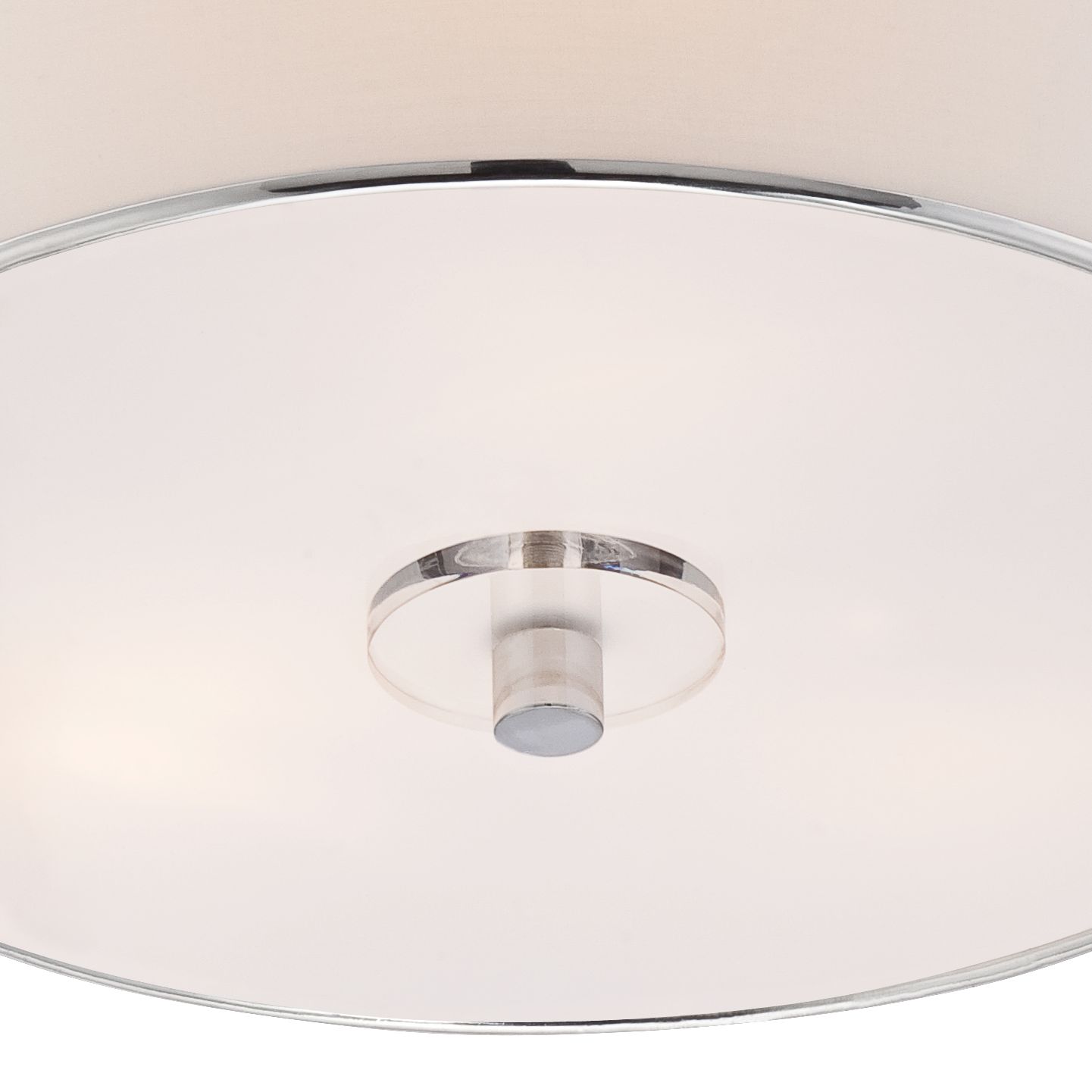 Elsa 16" Wide White Fabric Drum Shade Ceiling Light 3C718 Lamps Plus