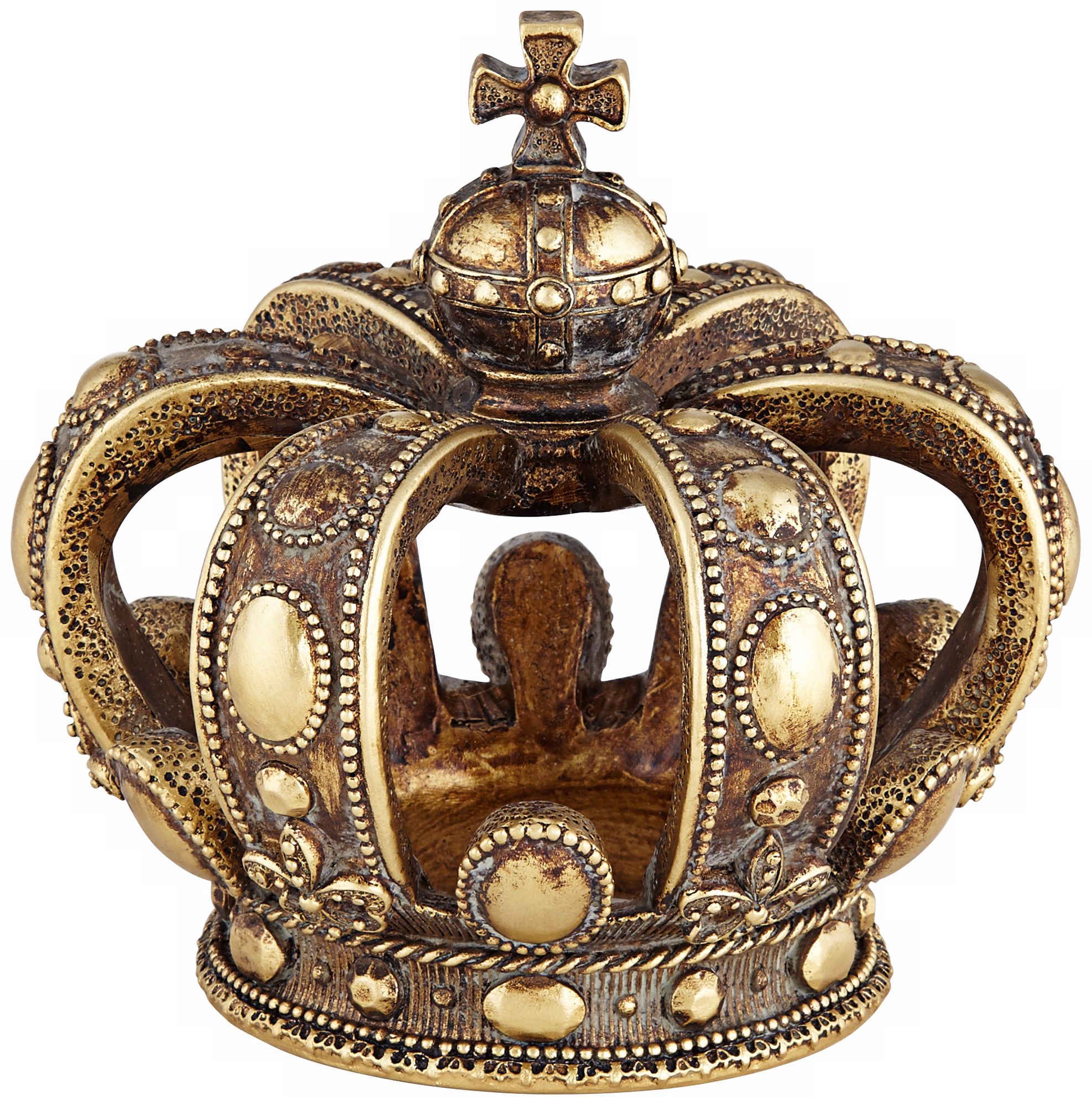 Copper and Gold 6 3/4" High Crown Sculpture 3Y059 Lamps Plus