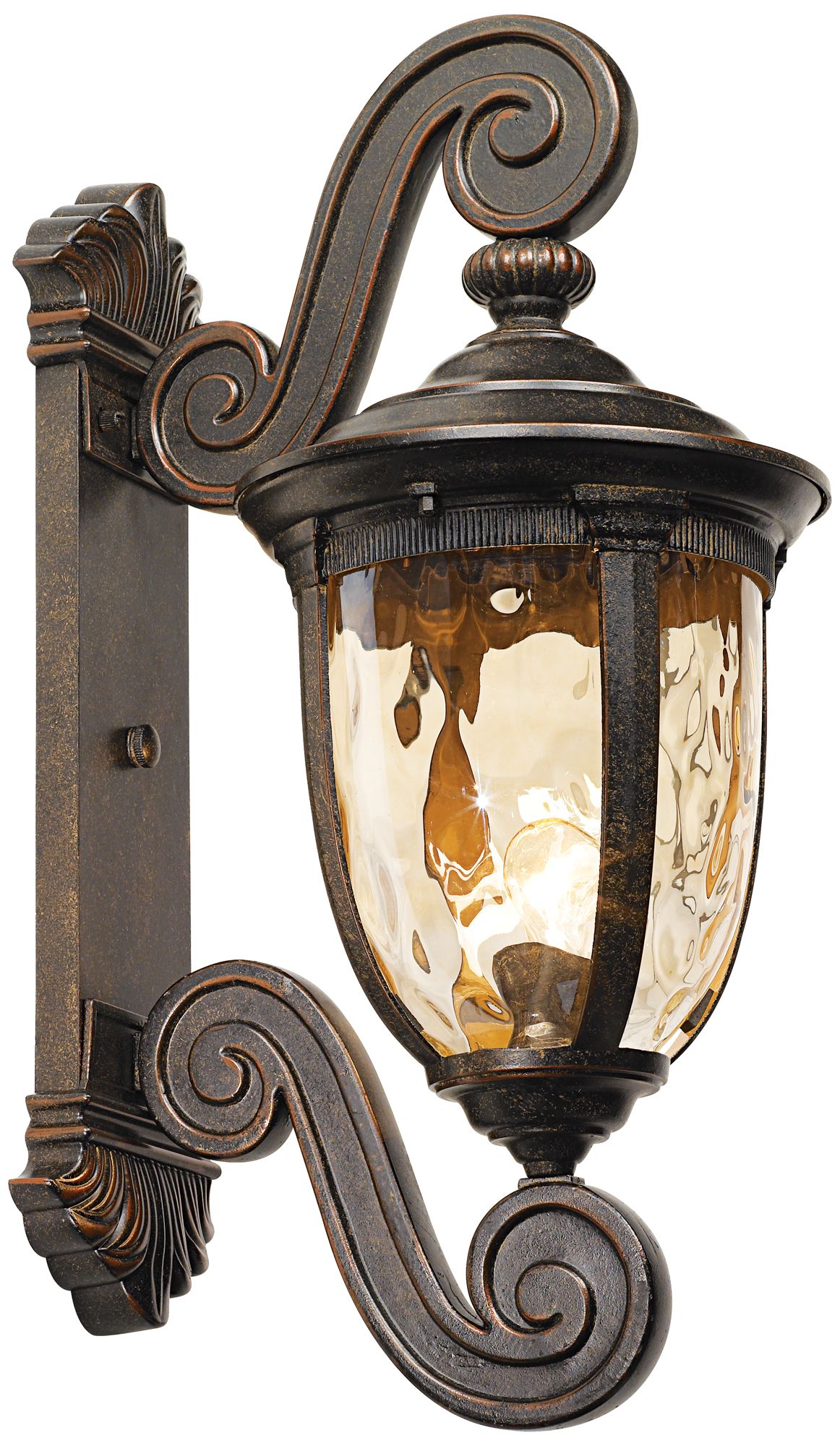 Bellagio 24" High Bronze Dual Scroll Arm Outdoor Wall Light 40276