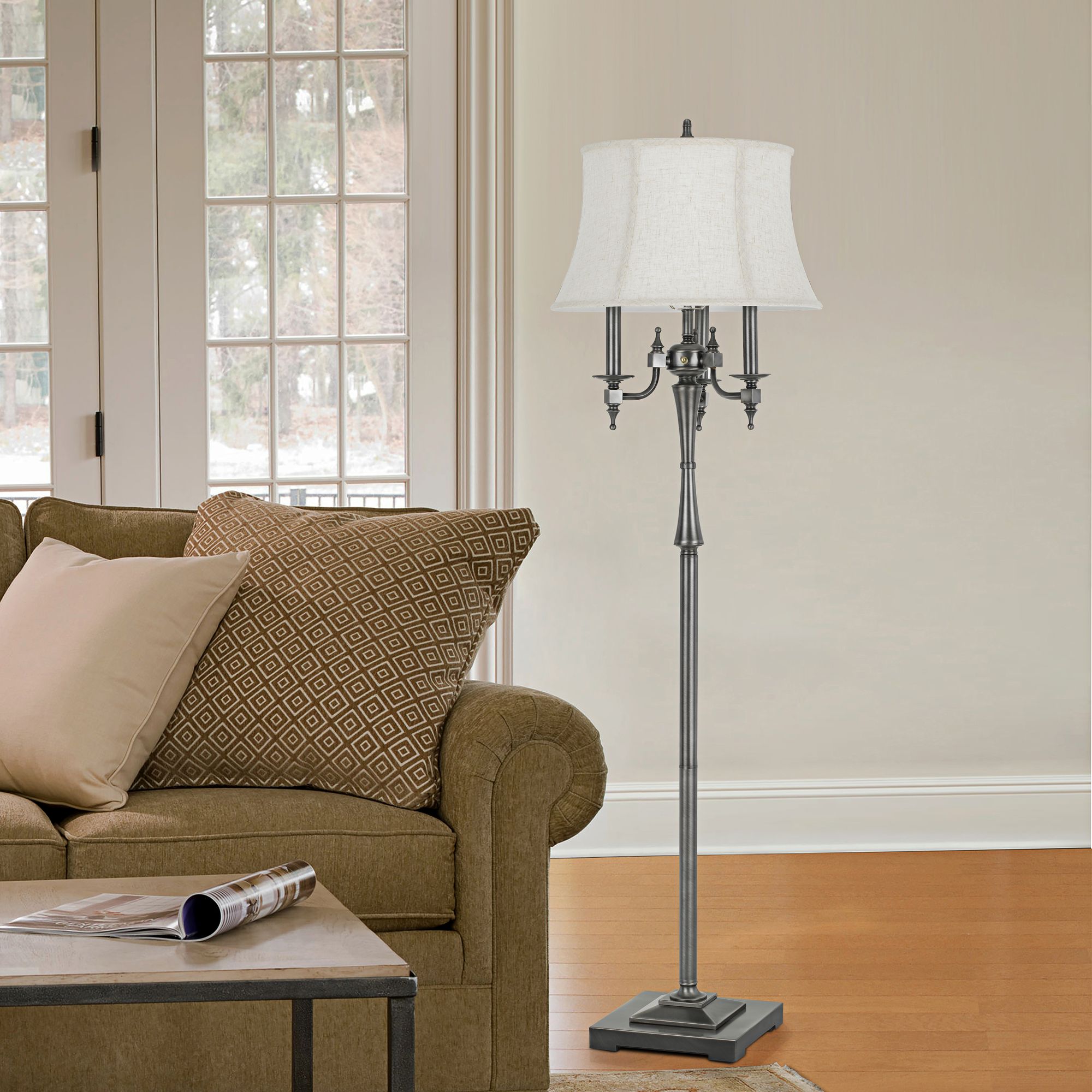 Madison Antiqued Silver 6Way Floor Lamp 40T97 Lamps Plus