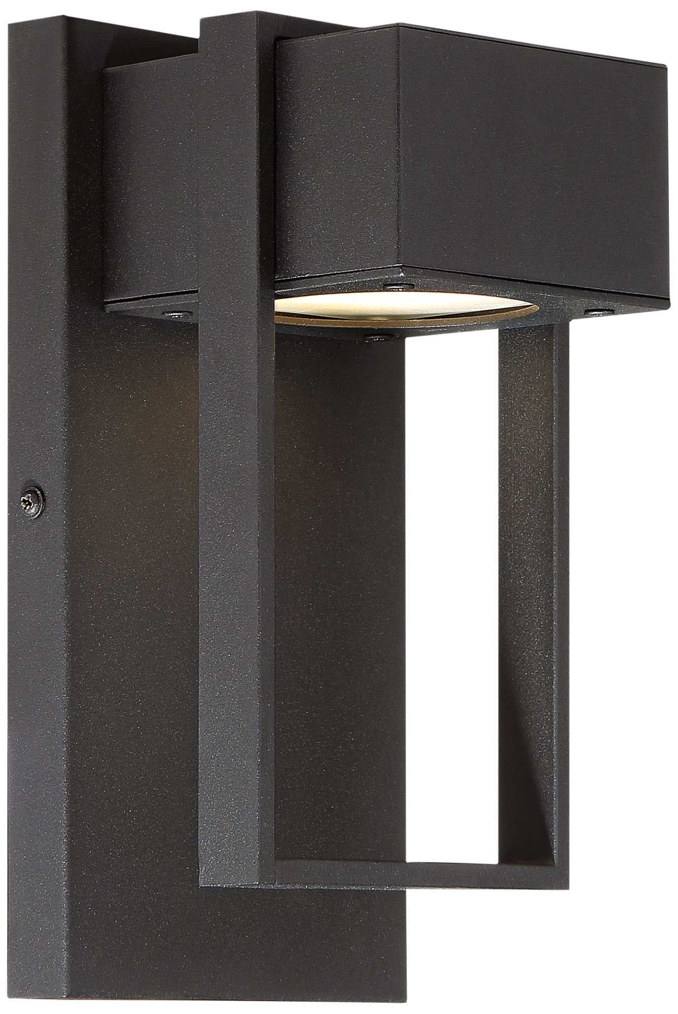 Pavel 9 1/2" High Textured Black LED Outdoor Wall Light 42F29