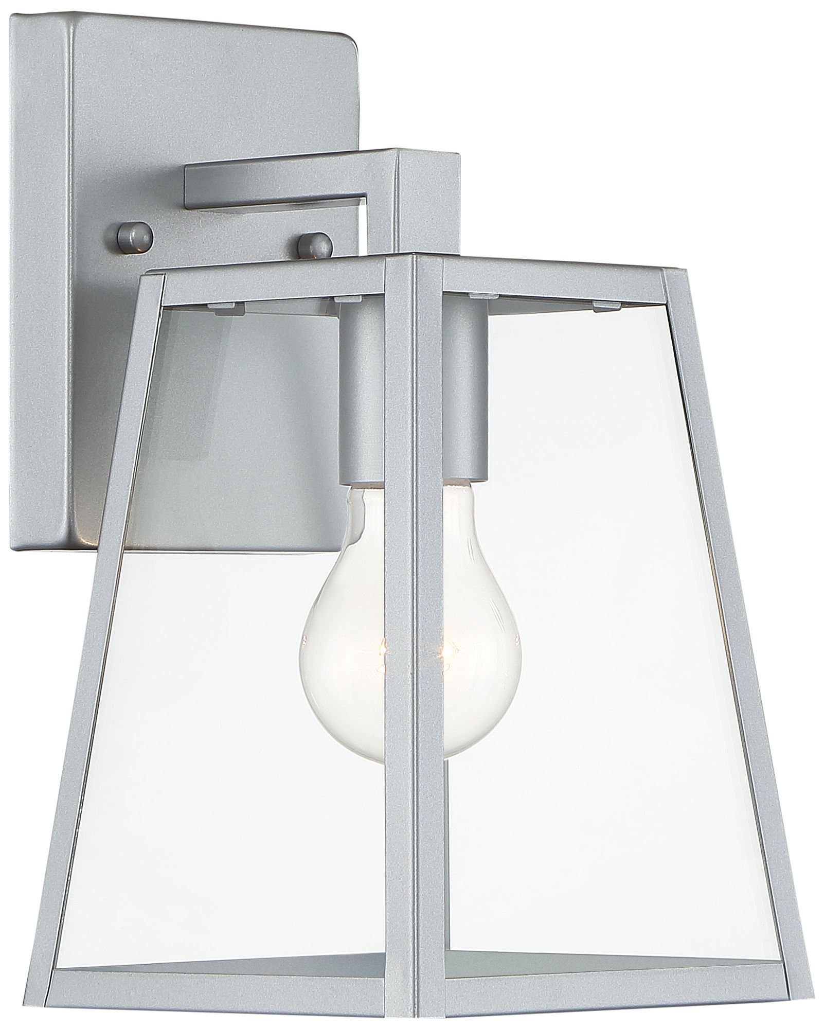 Arrington 10 3/4" High Glass and Silver Outdoor Wall Light 42F53