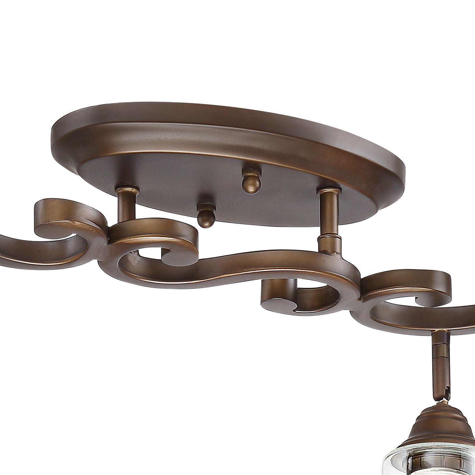 Pro Track Myrna Bronze Scroll Track Fixture with 4Lights 42N05