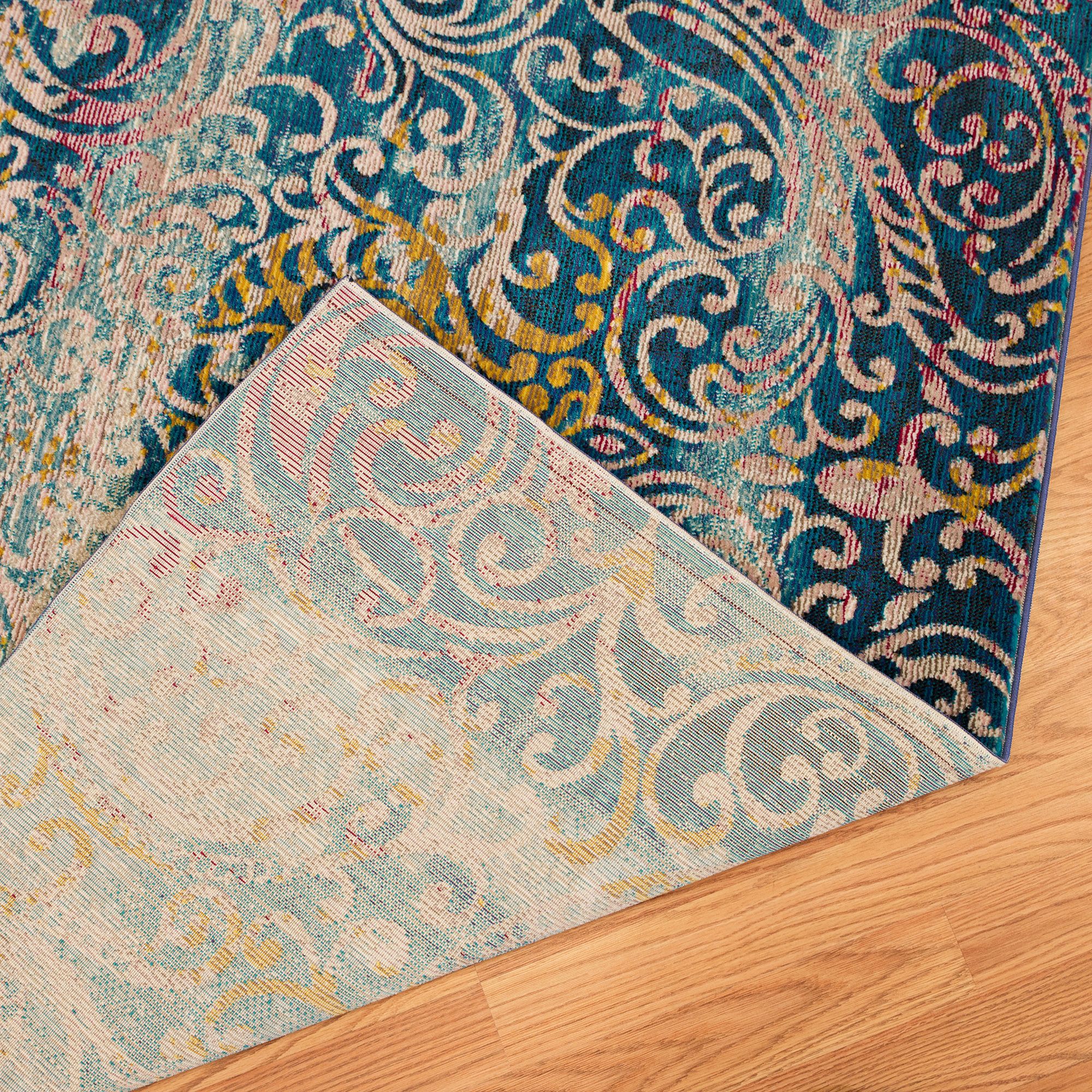 Rhapsody Midlothian Cyan Area Rug 42Y89 Lamps Plus