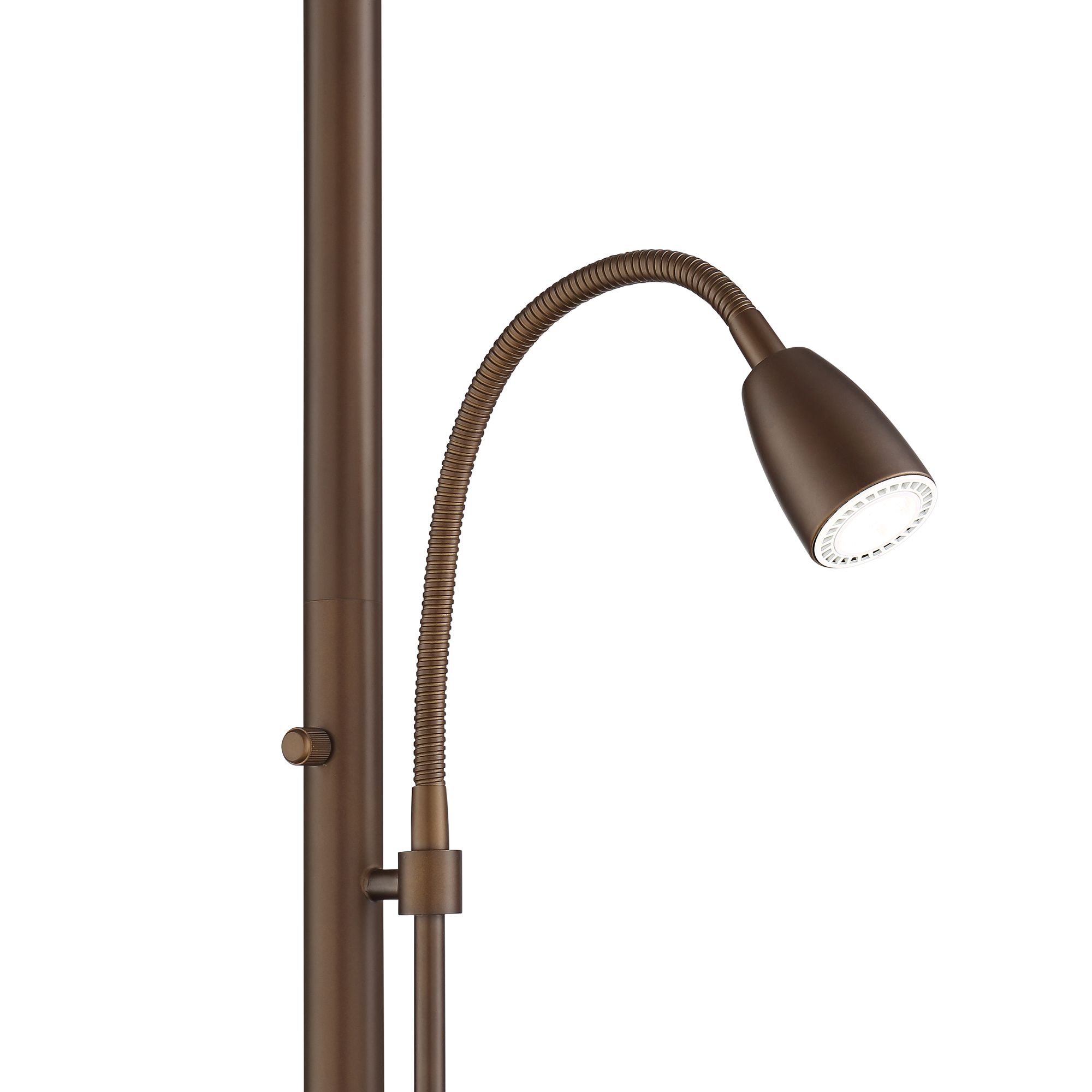 Traverse Floor Lamp with Gooseneck Reading Arm Bronze 44X37 Lamps Plus